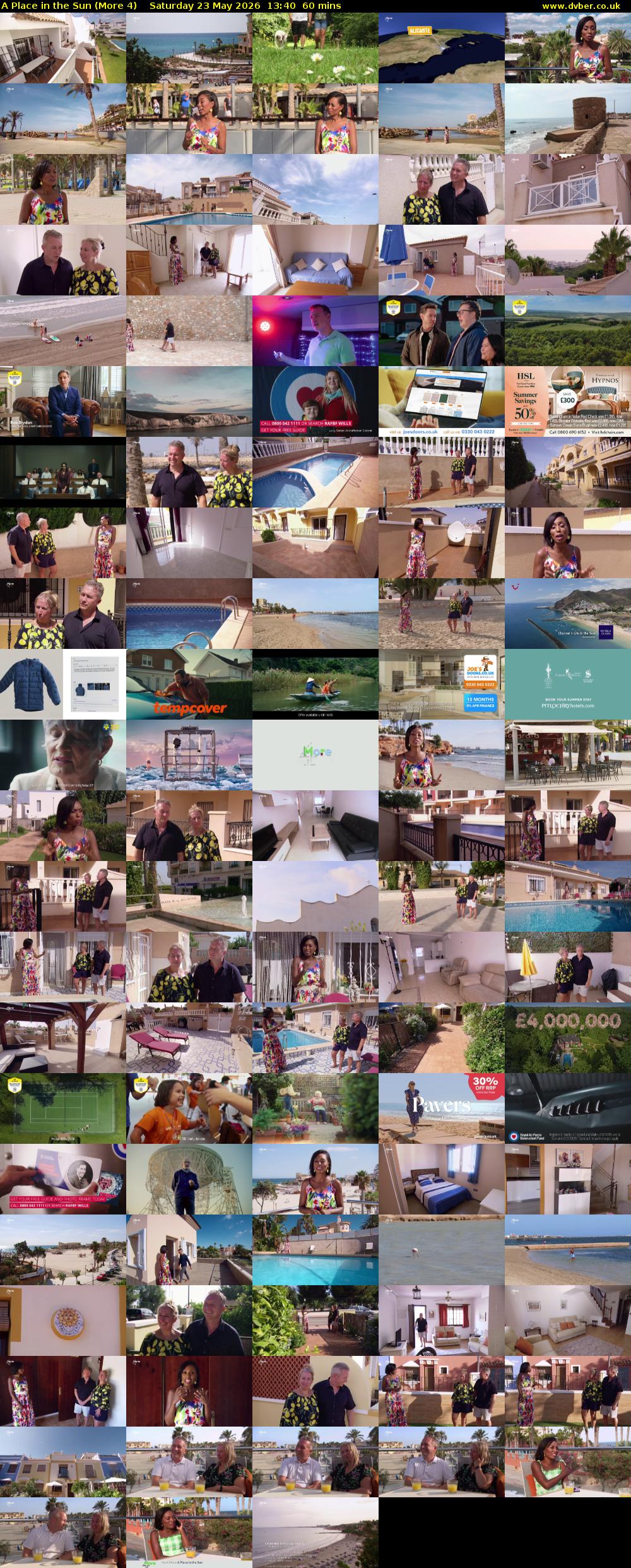 A Place in the Sun (More 4) Saturday 23 May 2026 13:40 - 14:40
