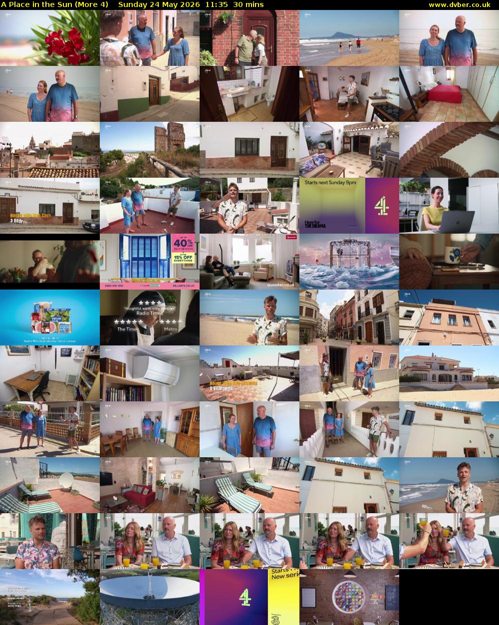 A Place in the Sun (More 4) Sunday 24 May 2026 11:35 - 12:05