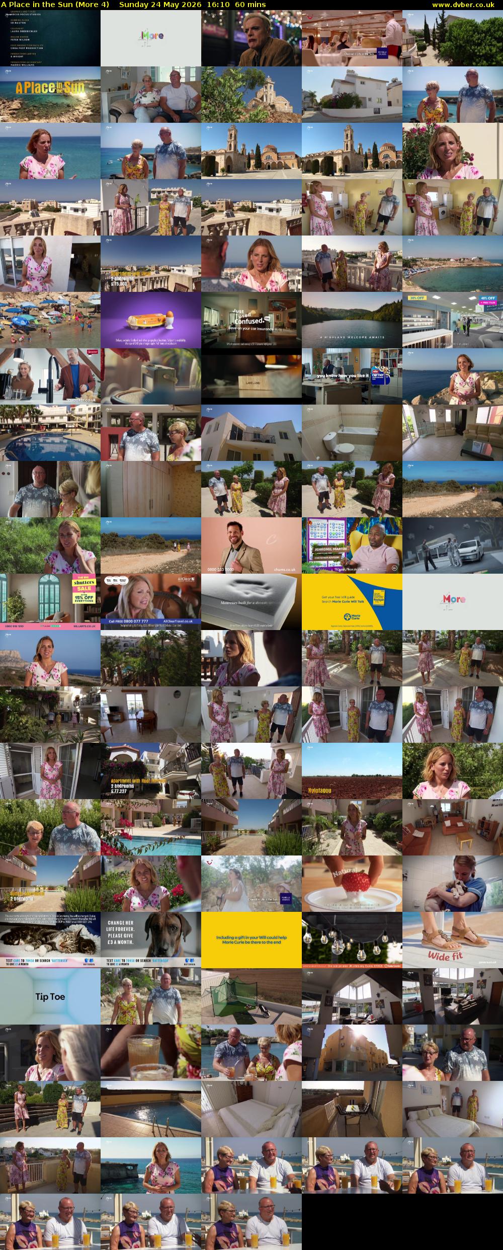 A Place in the Sun (More 4) Sunday 24 May 2026 16:10 - 17:10