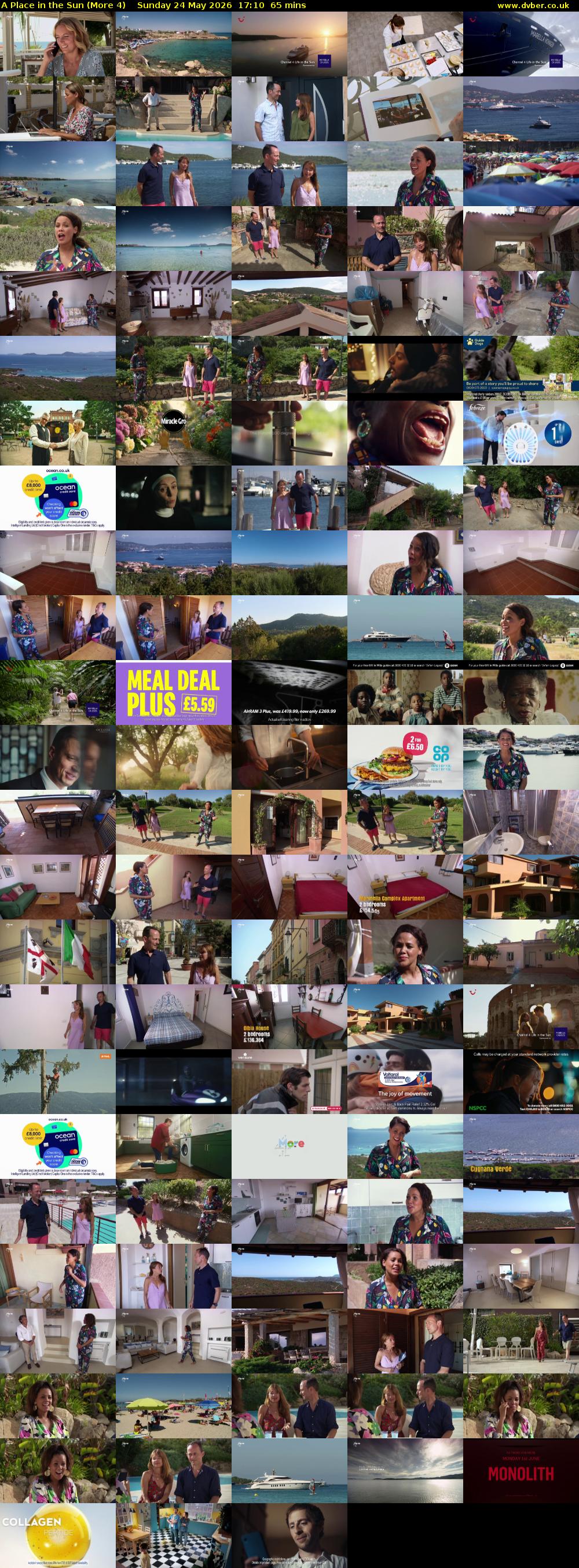 A Place in the Sun (More 4) Sunday 24 May 2026 17:10 - 18:15