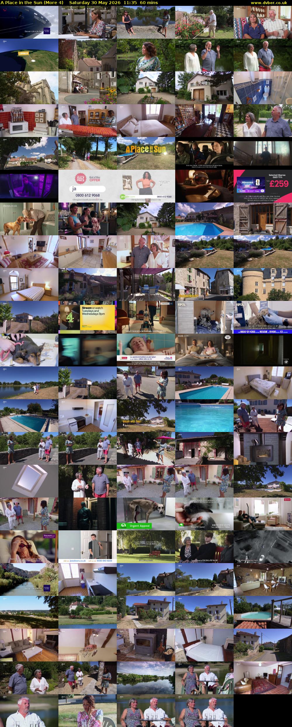 A Place in the Sun (More 4) Saturday 30 May 2026 11:35 - 12:35