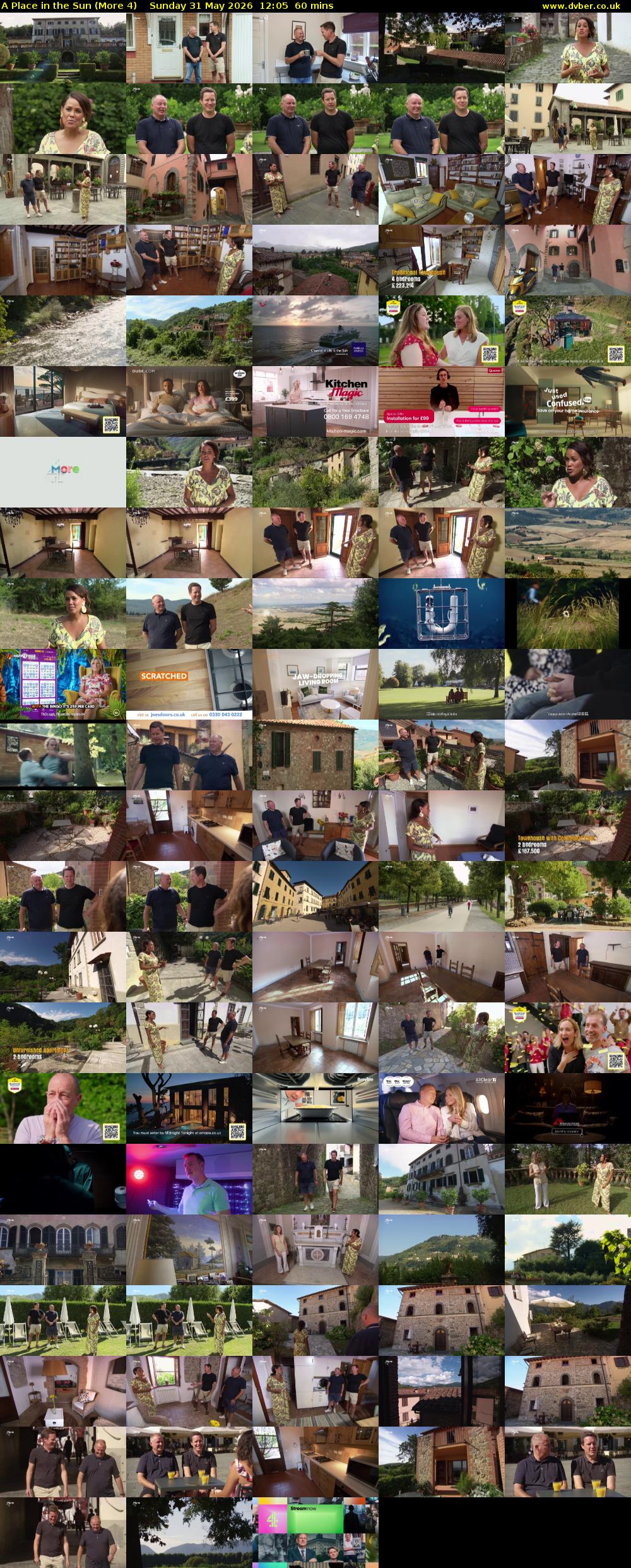 A Place in the Sun (More 4) Sunday 31 May 2026 12:05 - 13:05