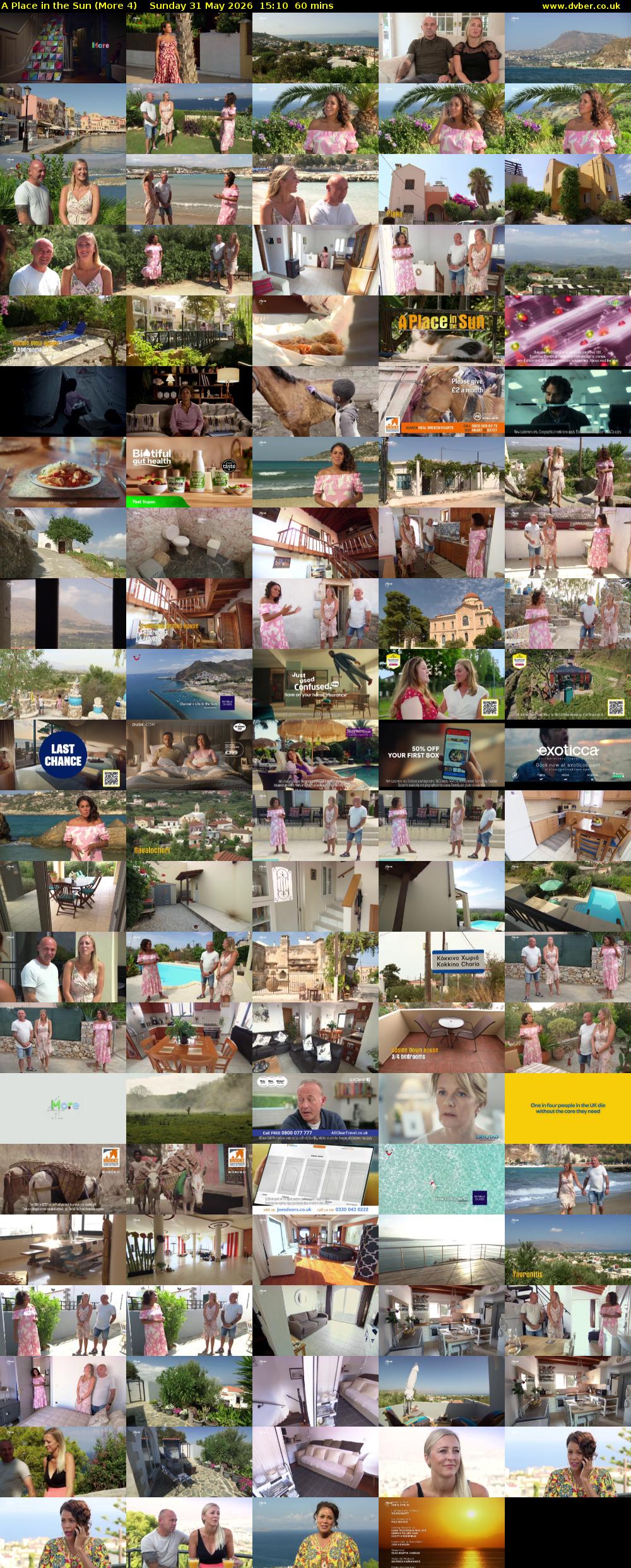 A Place in the Sun (More 4) Sunday 31 May 2026 15:10 - 16:10