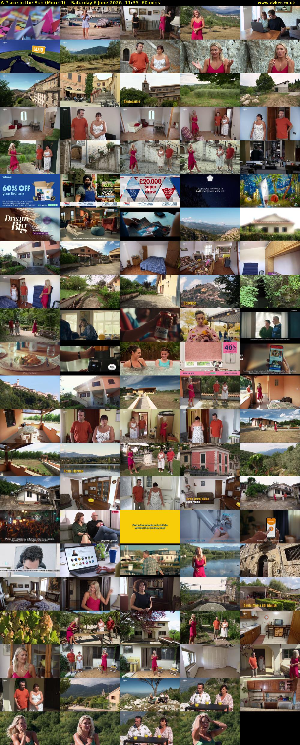 A Place in the Sun (More 4) Saturday 6 June 2026 11:35 - 12:35