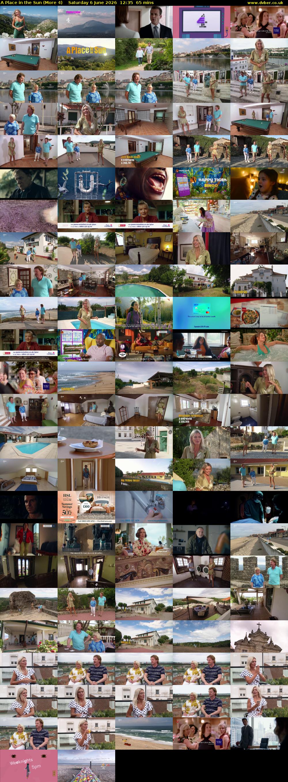 A Place in the Sun (More 4) Saturday 6 June 2026 12:35 - 13:40
