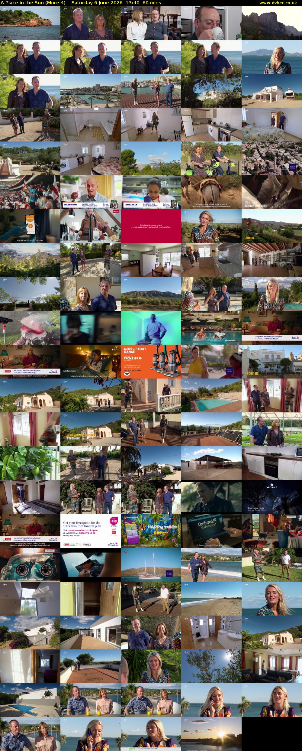 A Place in the Sun (More 4) Saturday 6 June 2026 13:40 - 14:40