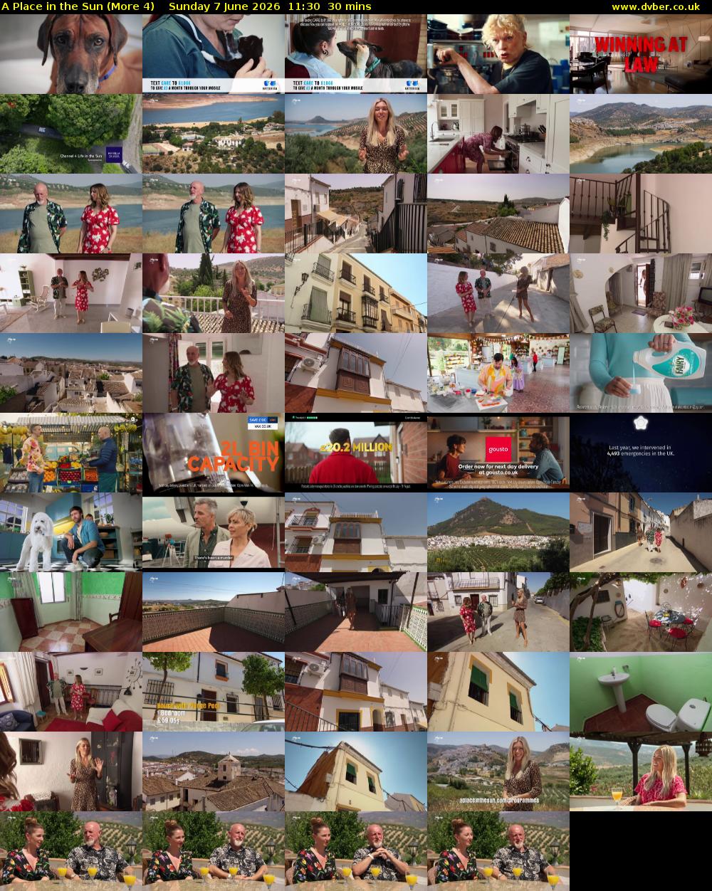 A Place in the Sun (More 4) Sunday 7 June 2026 11:30 - 12:00