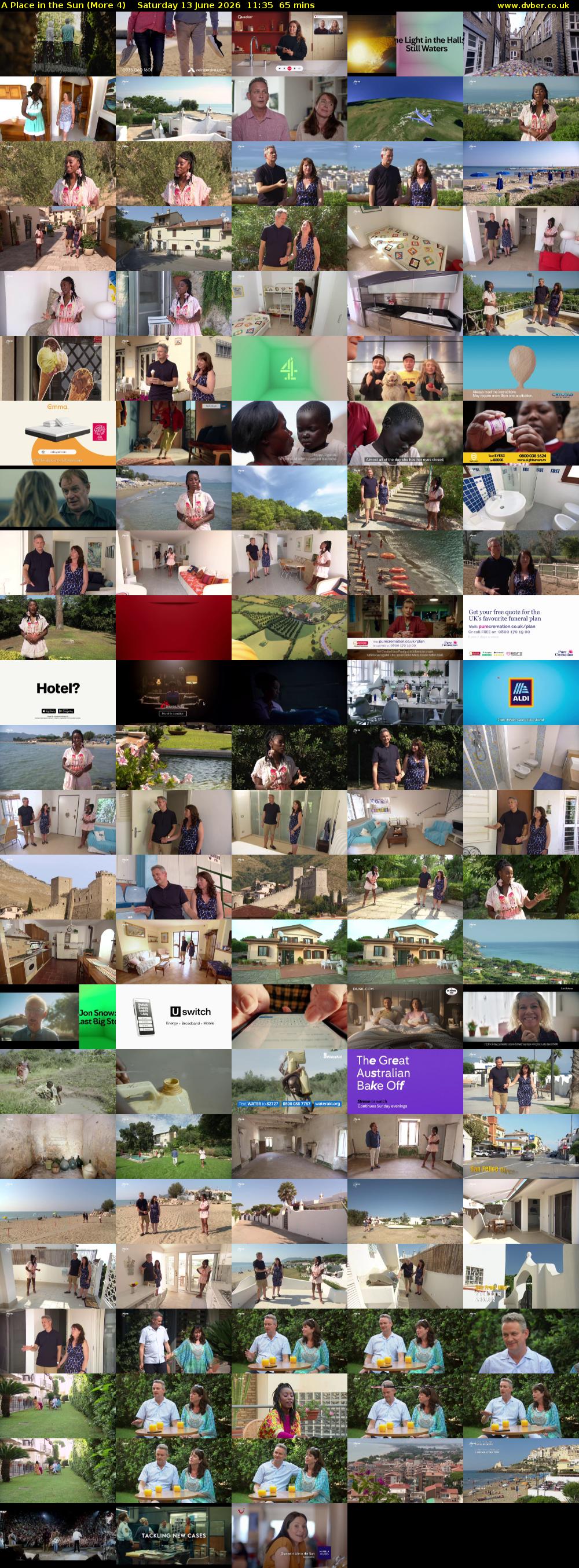 A Place in the Sun (More 4) Saturday 13 June 2026 11:35 - 12:40