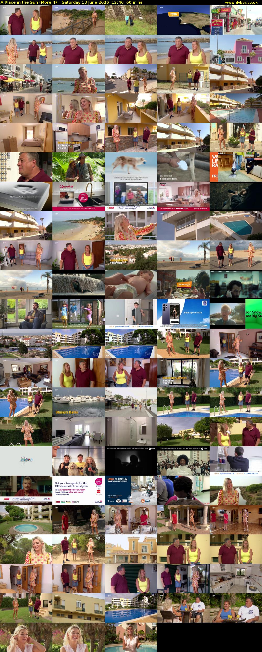 A Place in the Sun (More 4) Saturday 13 June 2026 12:40 - 13:40