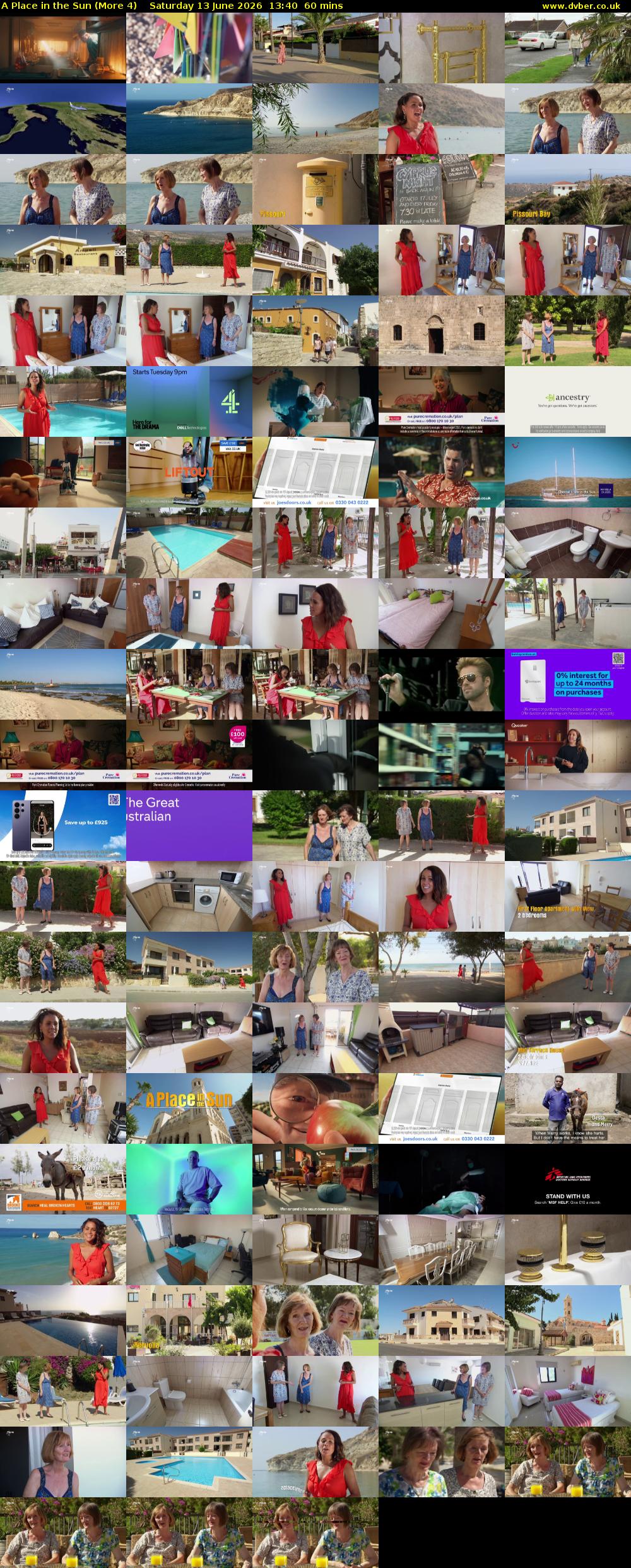 A Place in the Sun (More 4) Saturday 13 June 2026 13:40 - 14:40