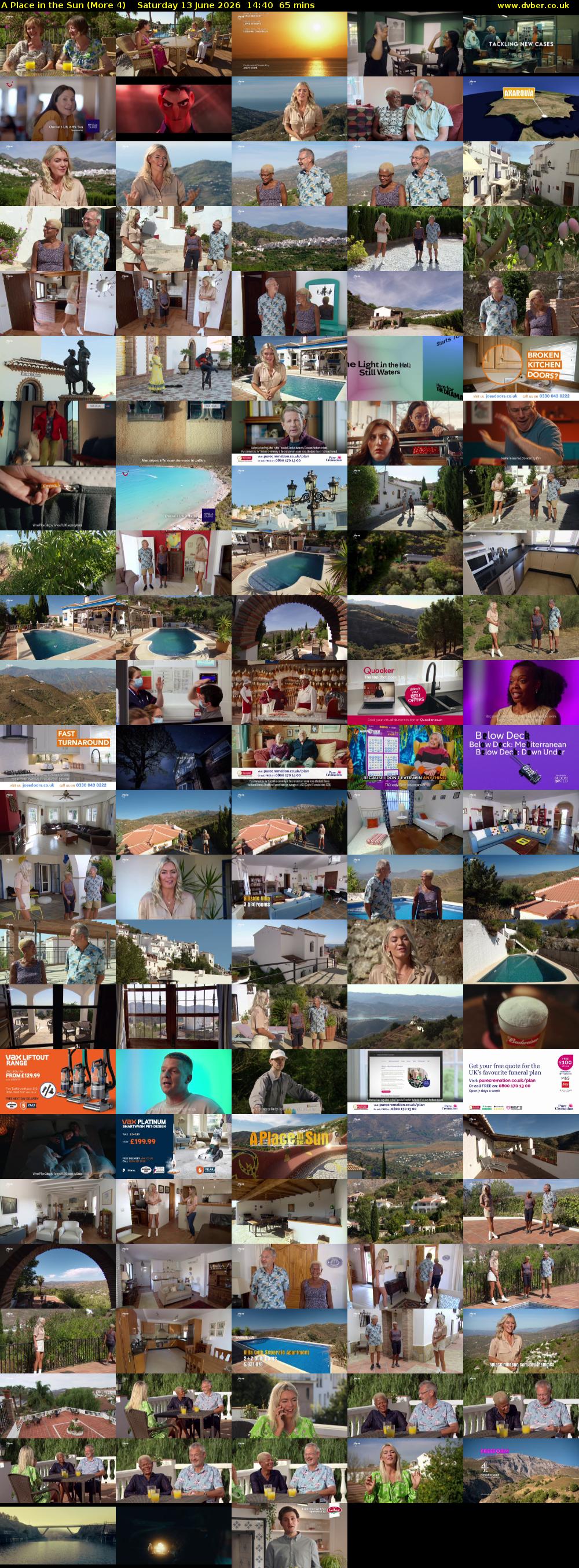 A Place in the Sun (More 4) Saturday 13 June 2026 14:40 - 15:45