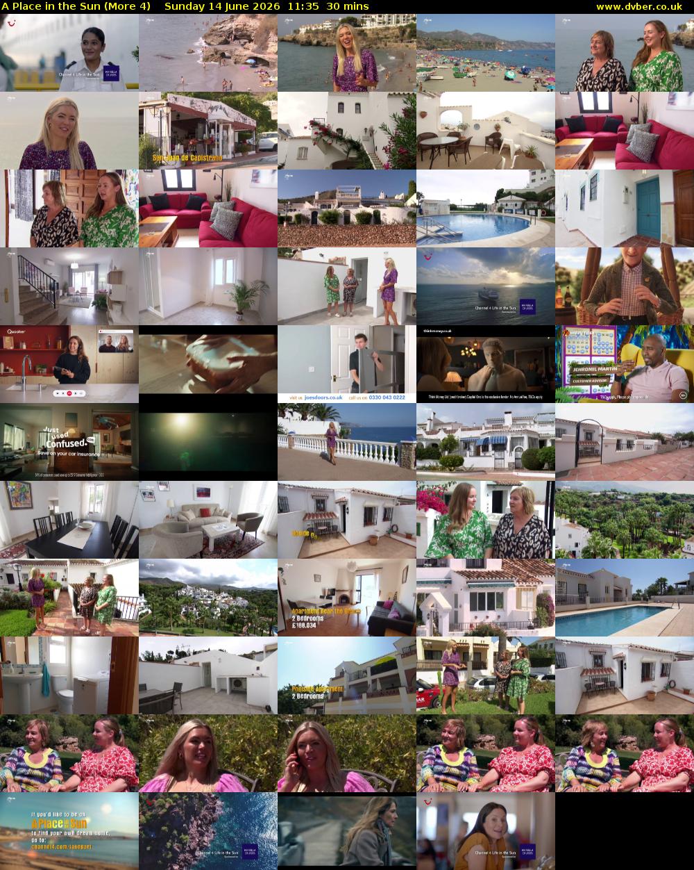 A Place in the Sun (More 4) Sunday 14 June 2026 11:35 - 12:05