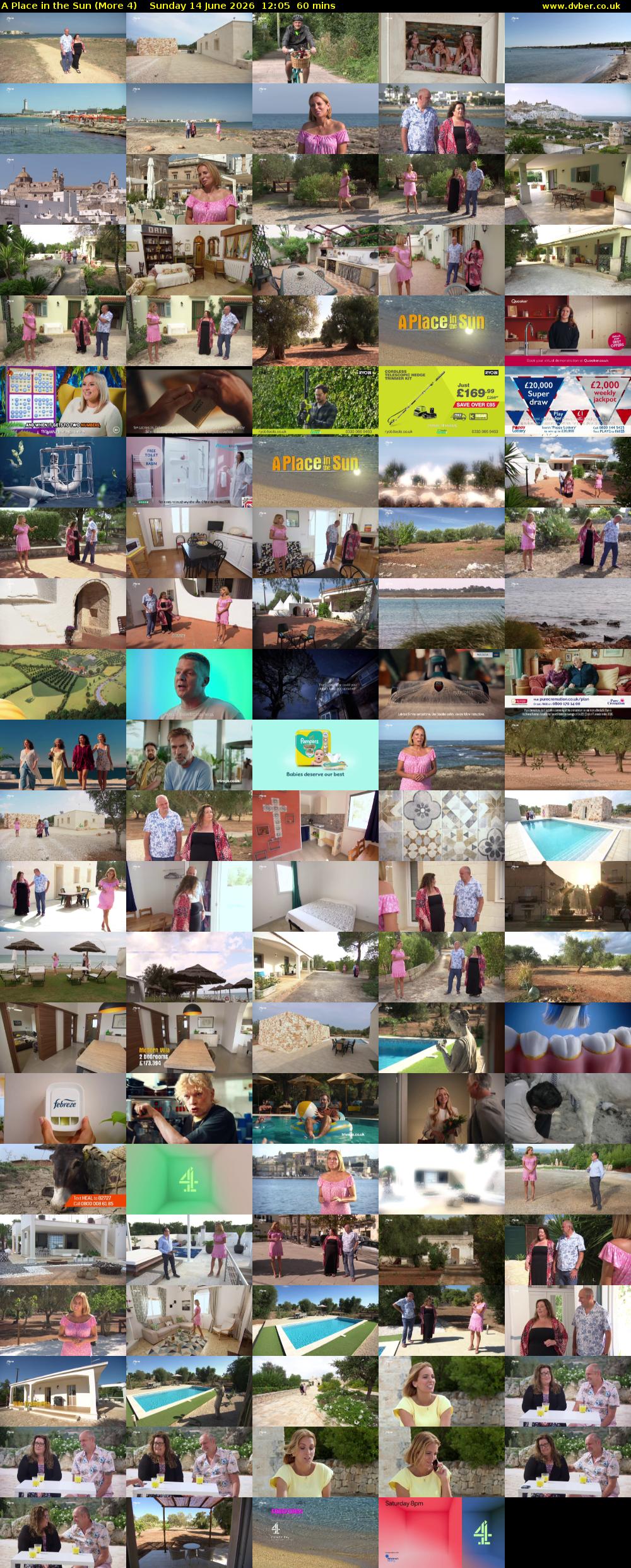 A Place in the Sun (More 4) Sunday 14 June 2026 12:05 - 13:05