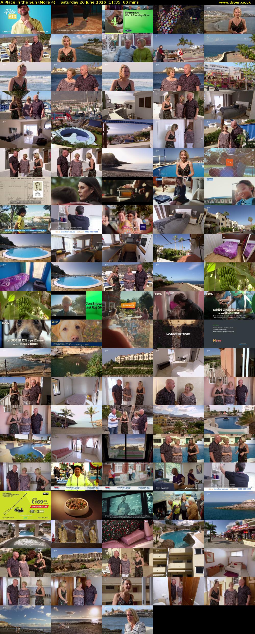A Place in the Sun (More 4) Saturday 20 June 2026 11:35 - 12:35
