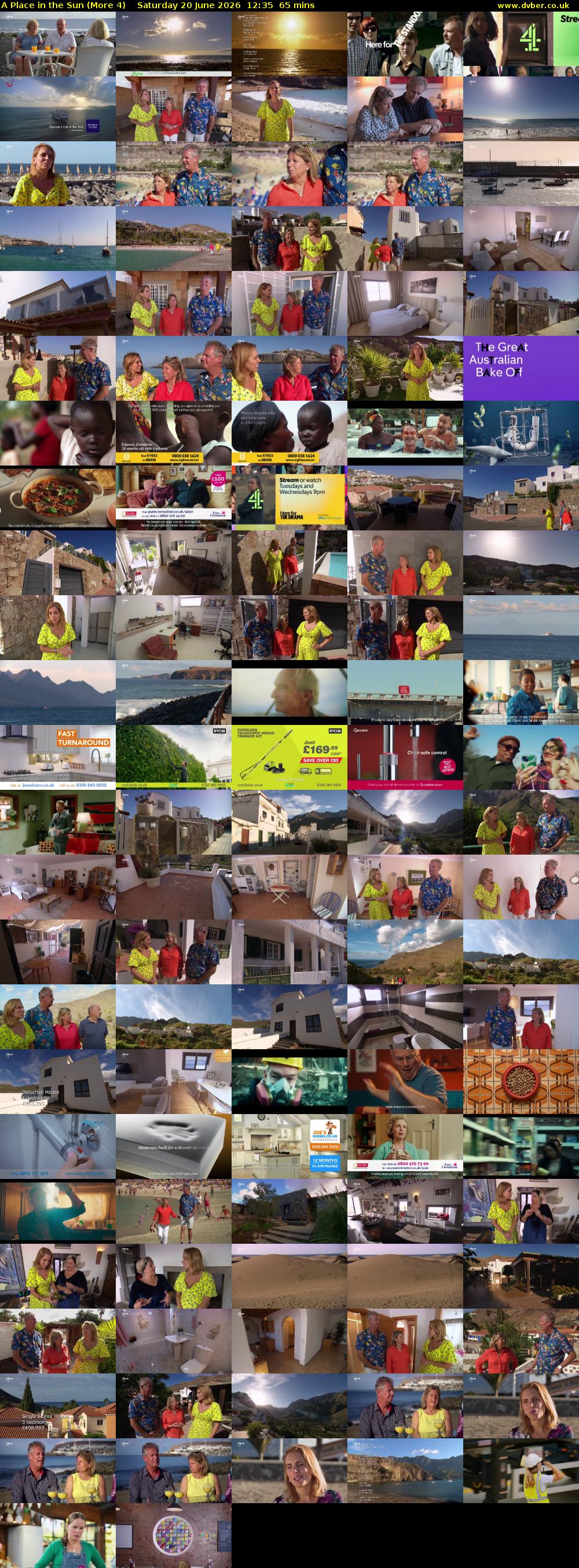 A Place in the Sun (More 4) Saturday 20 June 2026 12:35 - 13:40
