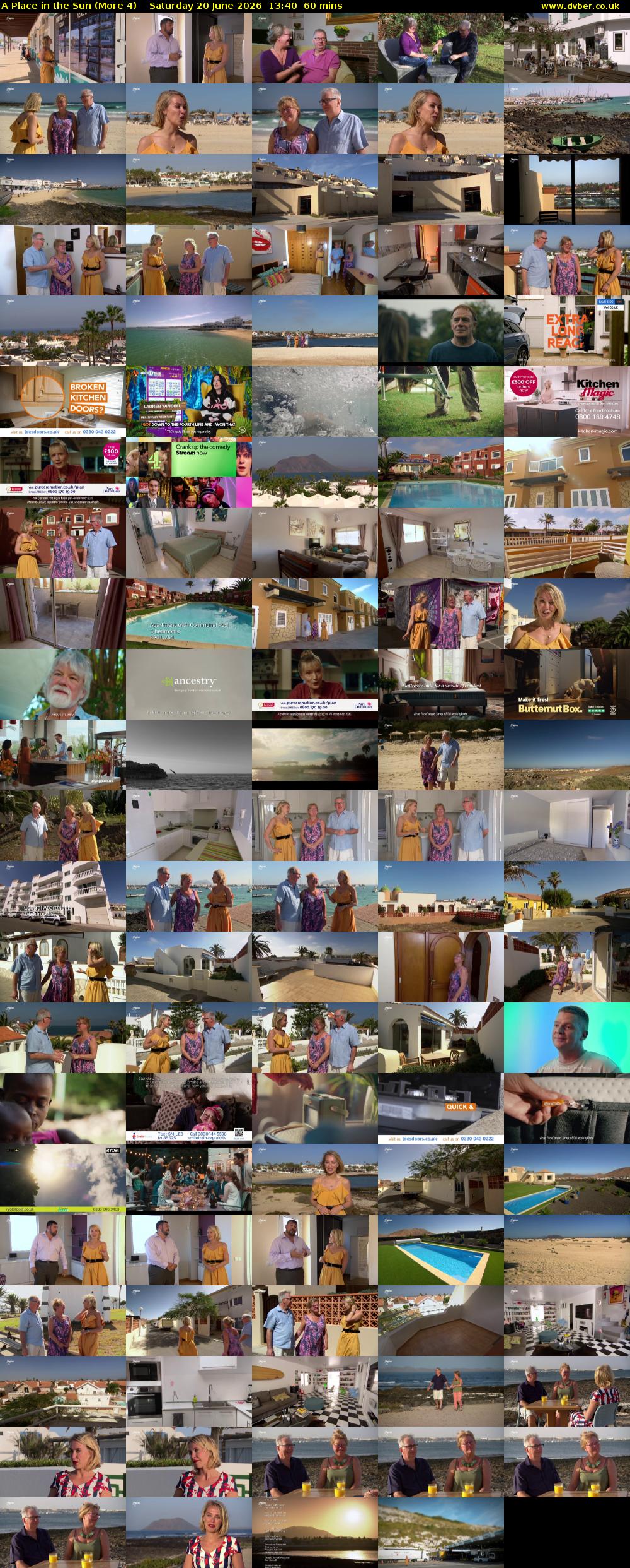 A Place in the Sun (More 4) Saturday 20 June 2026 13:40 - 14:40