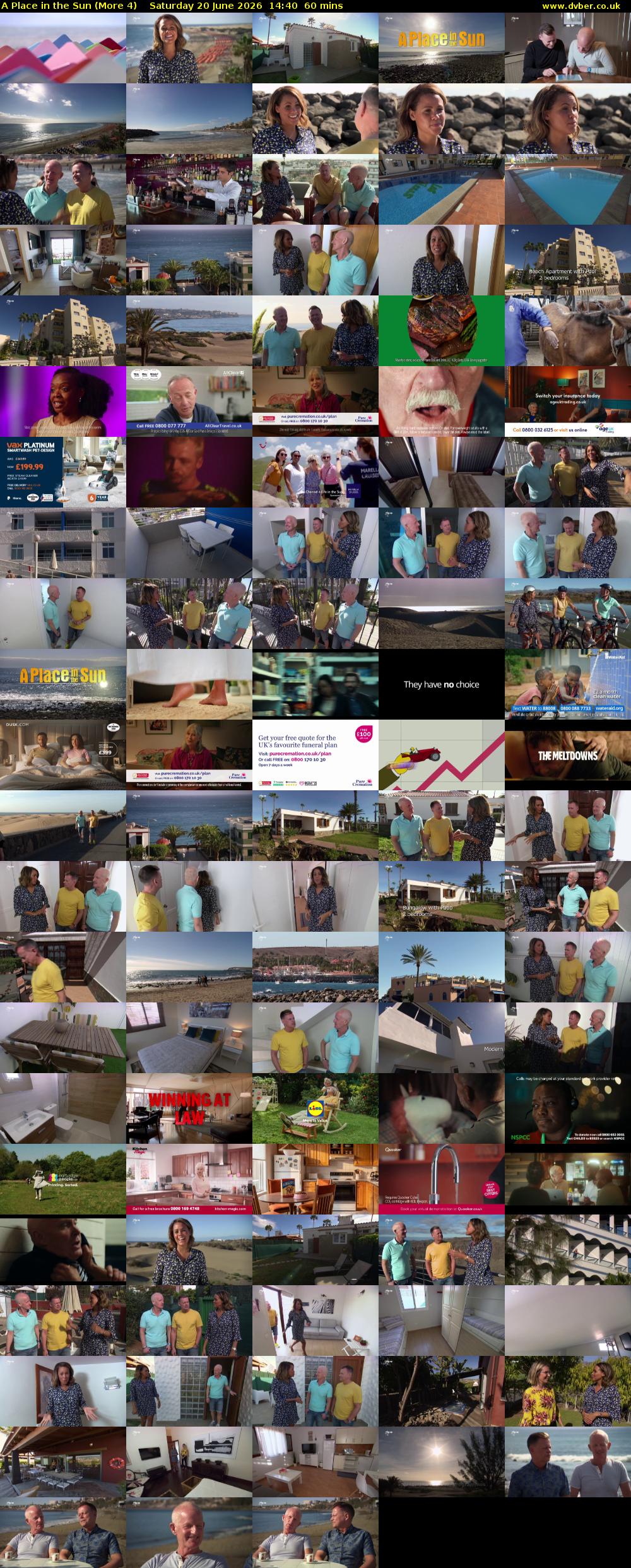 A Place in the Sun (More 4) Saturday 20 June 2026 14:40 - 15:40