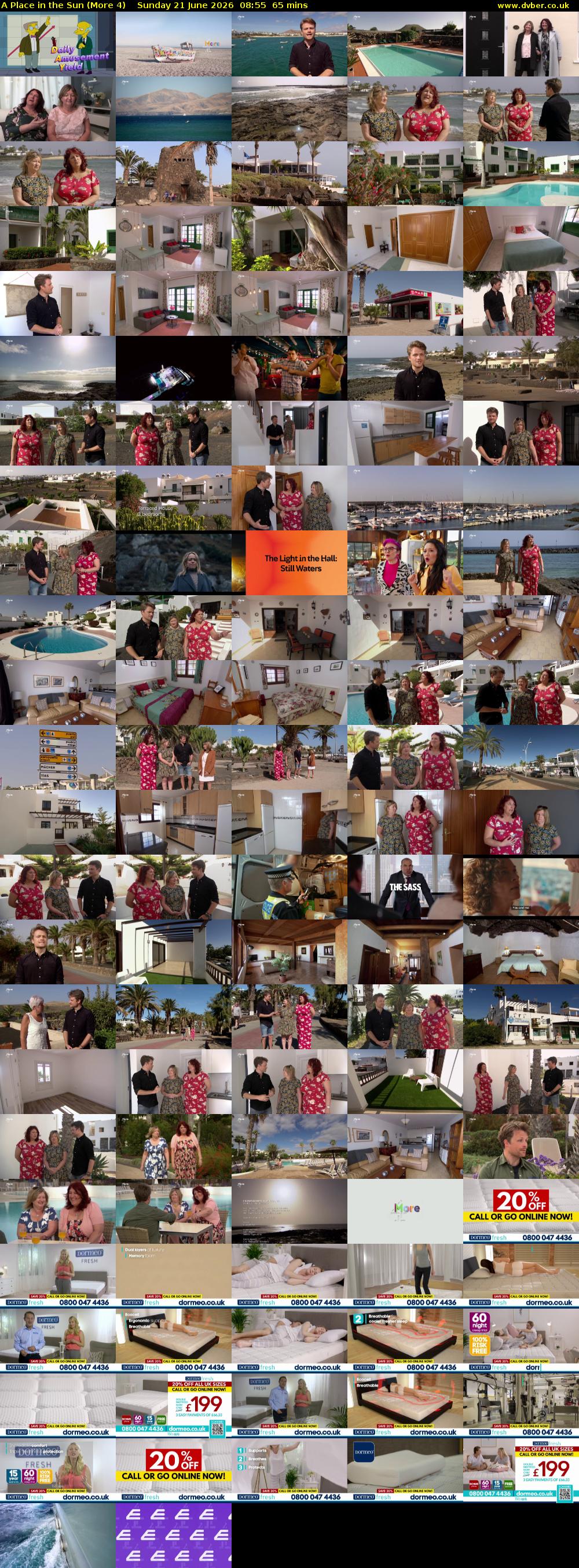 A Place in the Sun (More 4) Sunday 21 June 2026 08:55 - 10:00