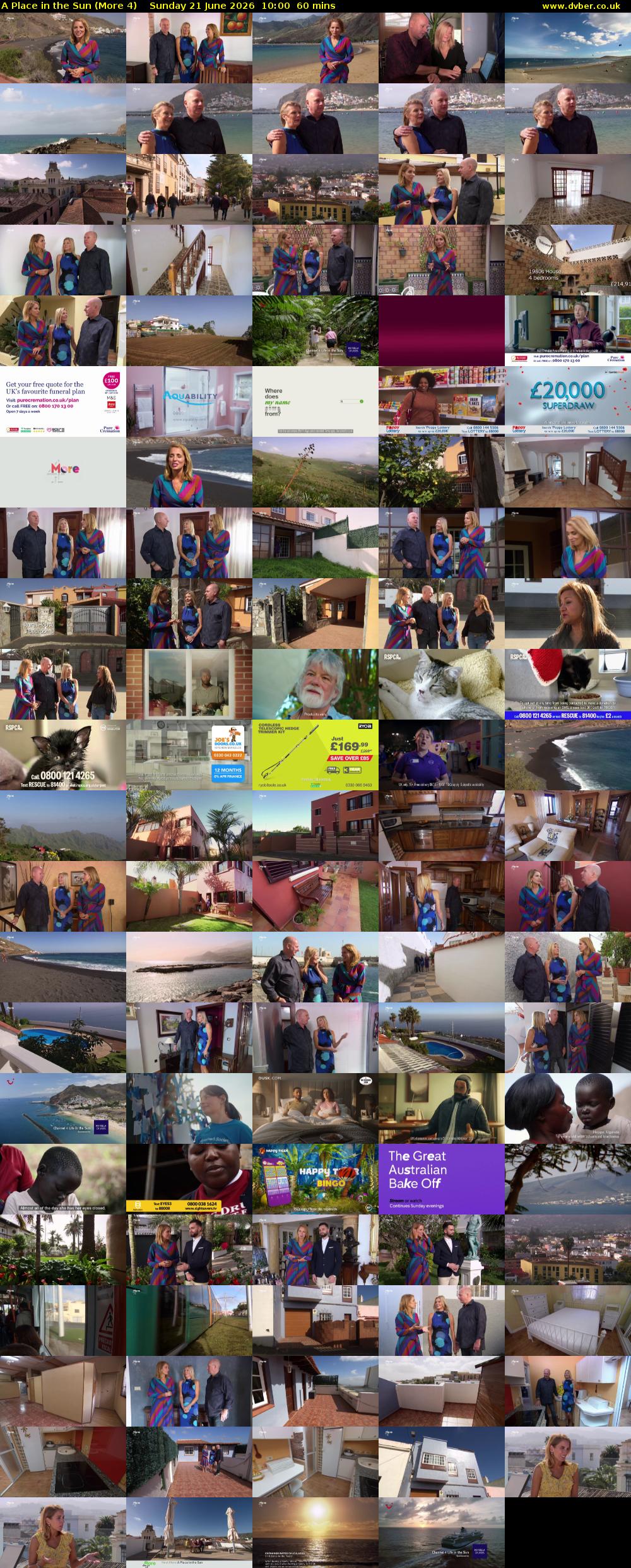A Place in the Sun (More 4) Sunday 21 June 2026 10:00 - 11:00