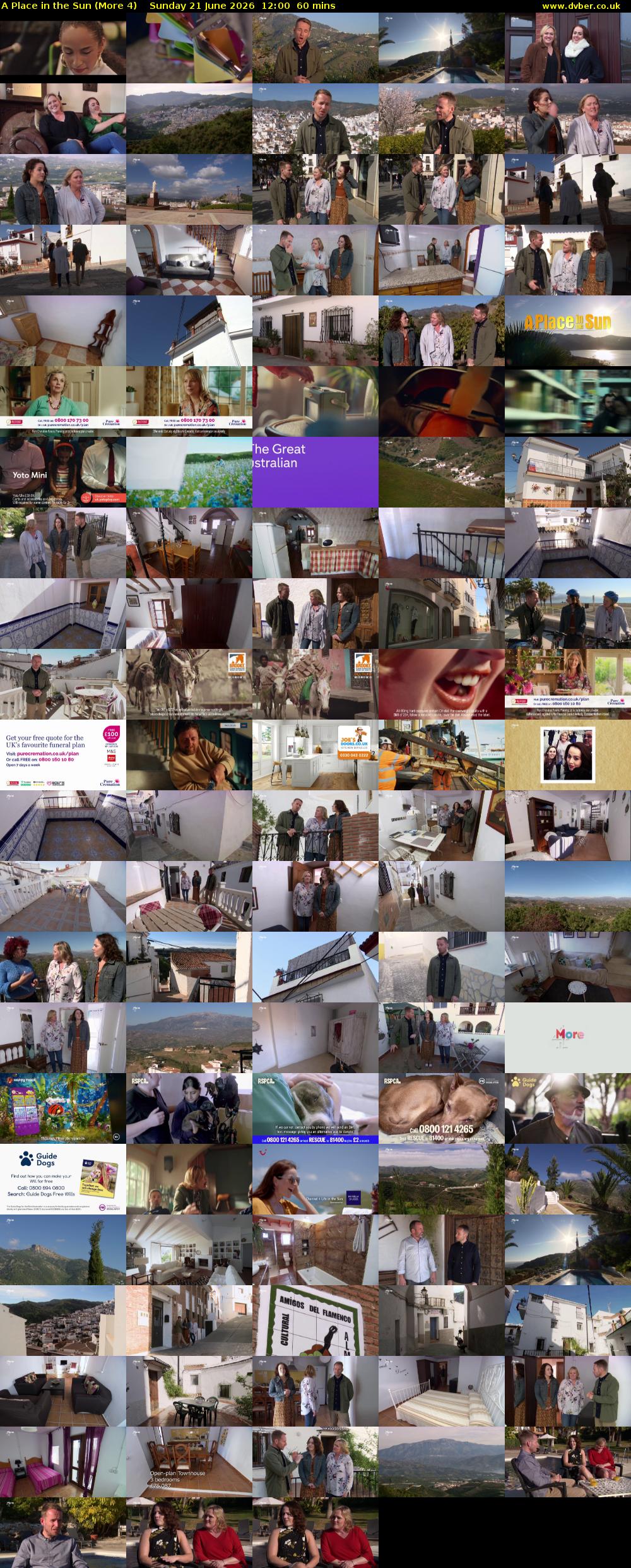 A Place in the Sun (More 4) Sunday 21 June 2026 12:00 - 13:00