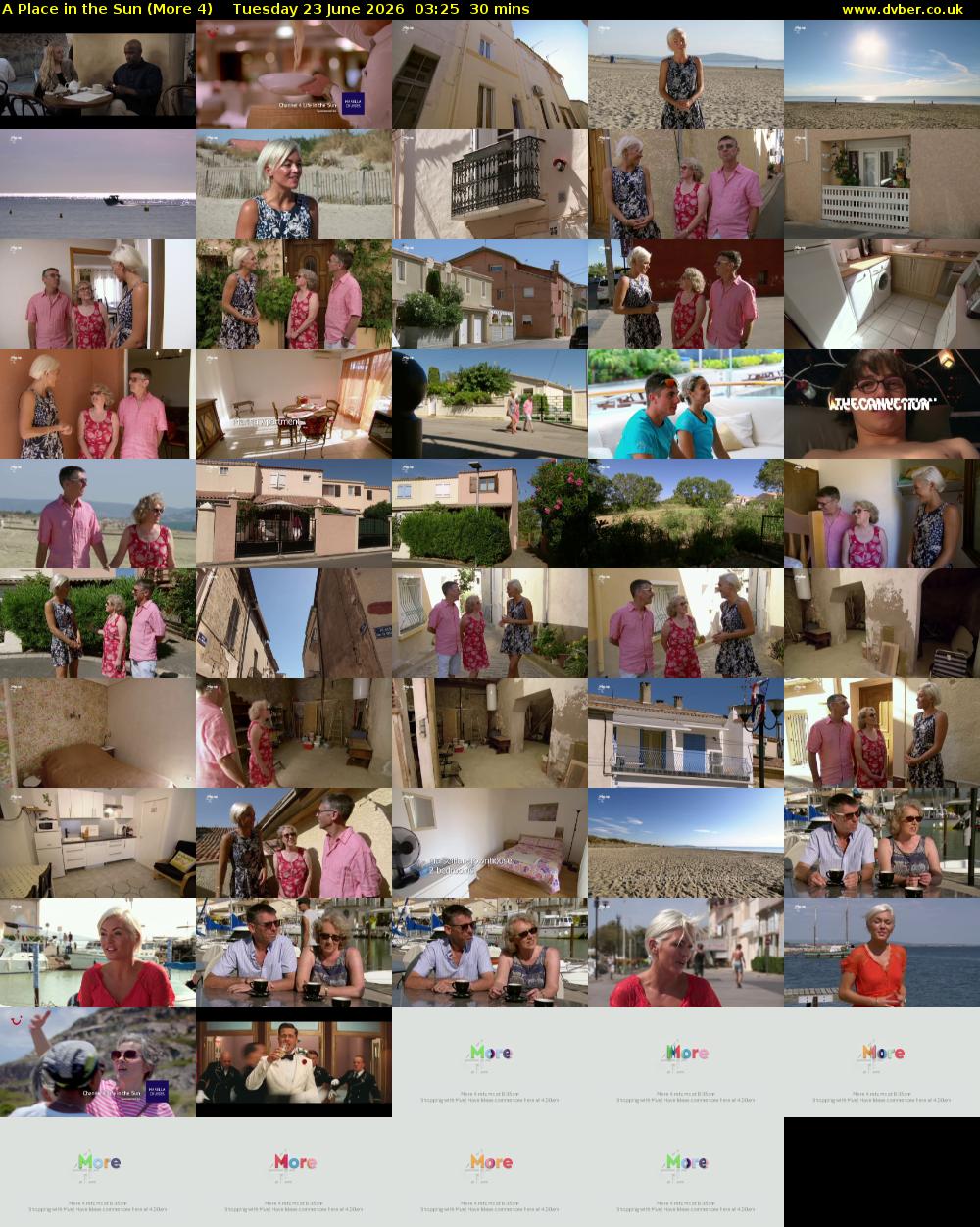 A Place in the Sun (More 4) Tuesday 23 June 2026 03:25 - 03:55