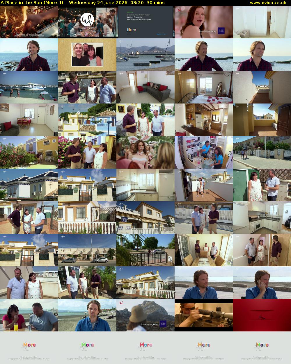 A Place in the Sun (More 4) Wednesday 24 June 2026 03:20 - 03:50