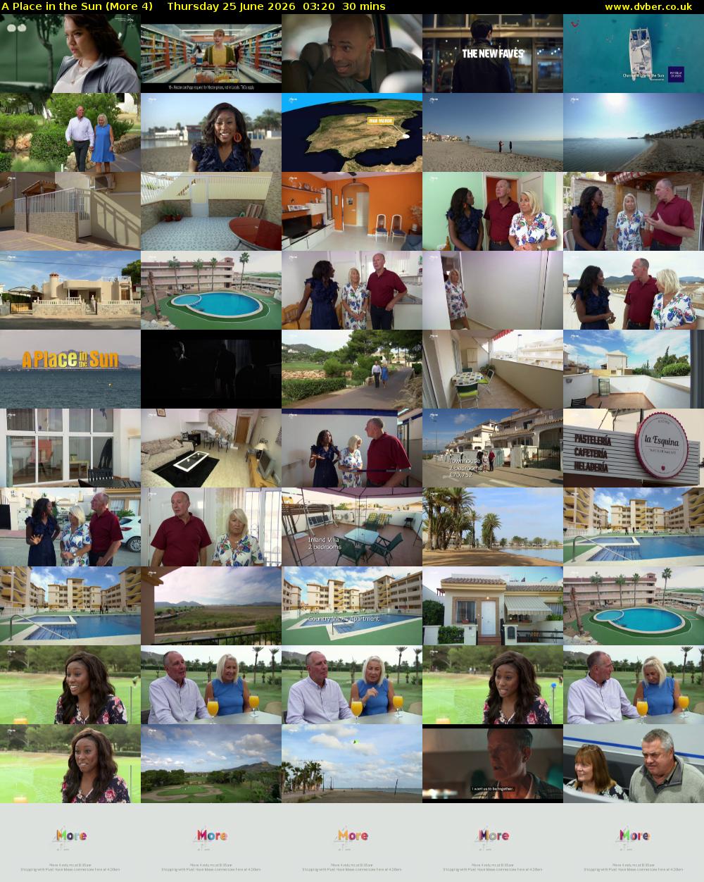A Place in the Sun (More 4) Thursday 25 June 2026 03:20 - 03:50