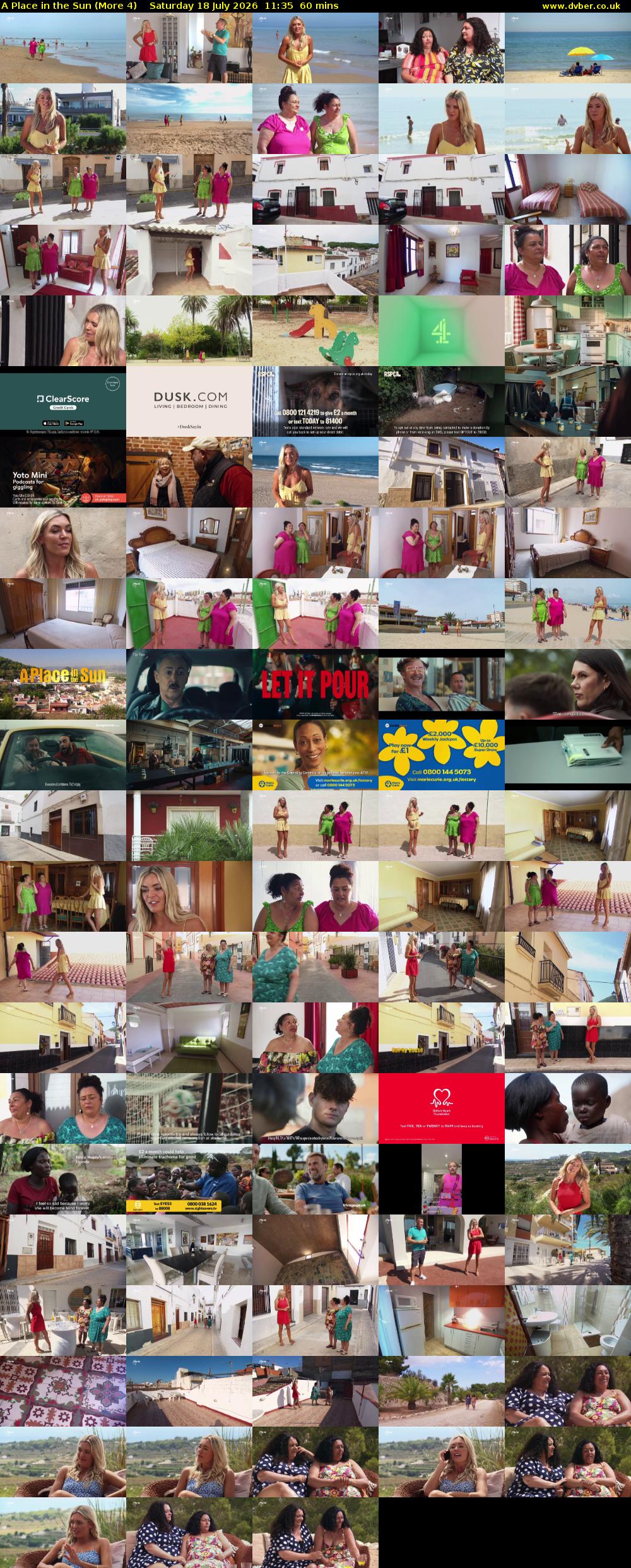 A Place in the Sun (More 4) Saturday 18 July 2026 11:35 - 12:35
