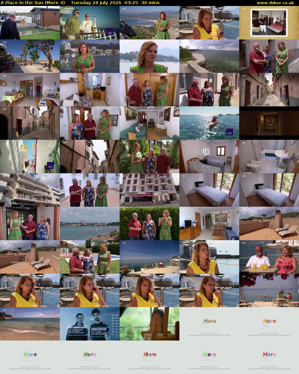 A Place in the Sun (More 4) Tuesday 28 July 2026 03:25 - 03:55
