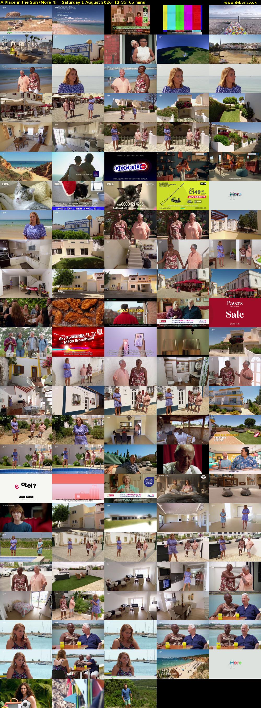 A Place in the Sun (More 4) Saturday 1 August 2026 12:35 - 13:40
