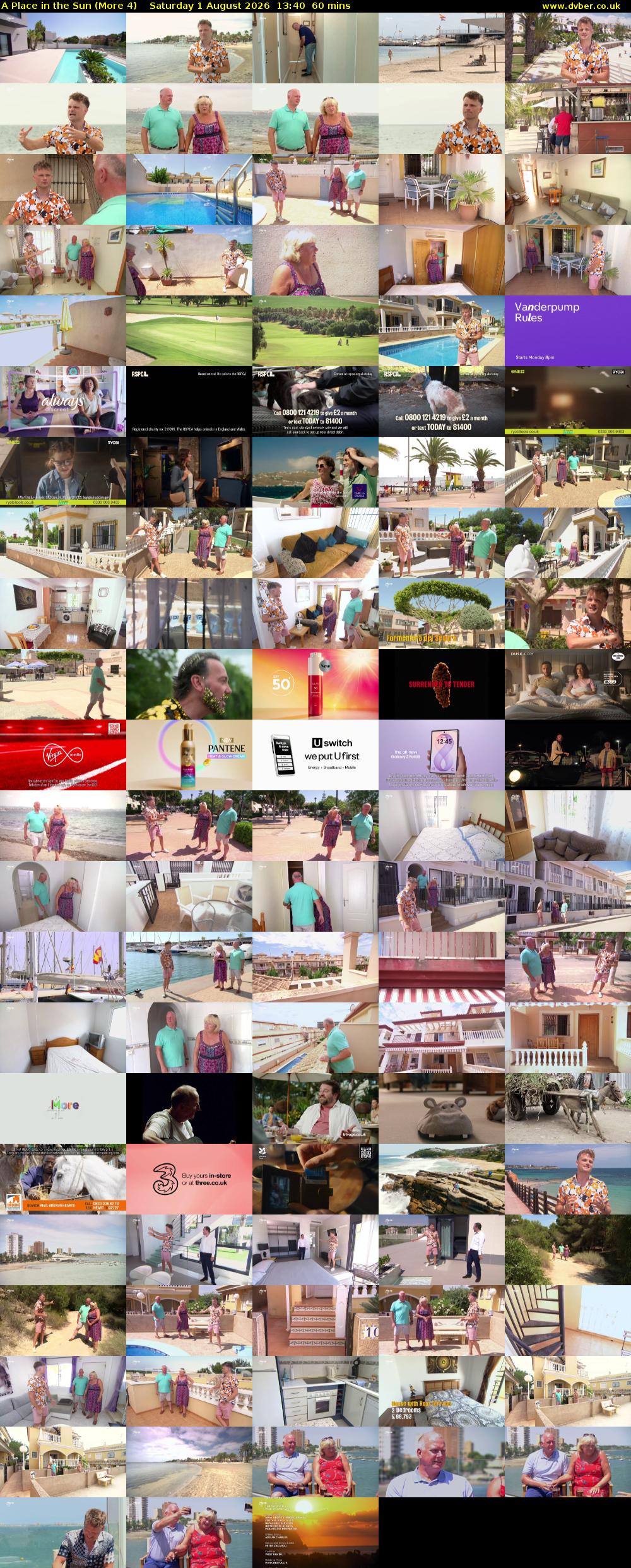 A Place in the Sun (More 4) Saturday 1 August 2026 13:40 - 14:40