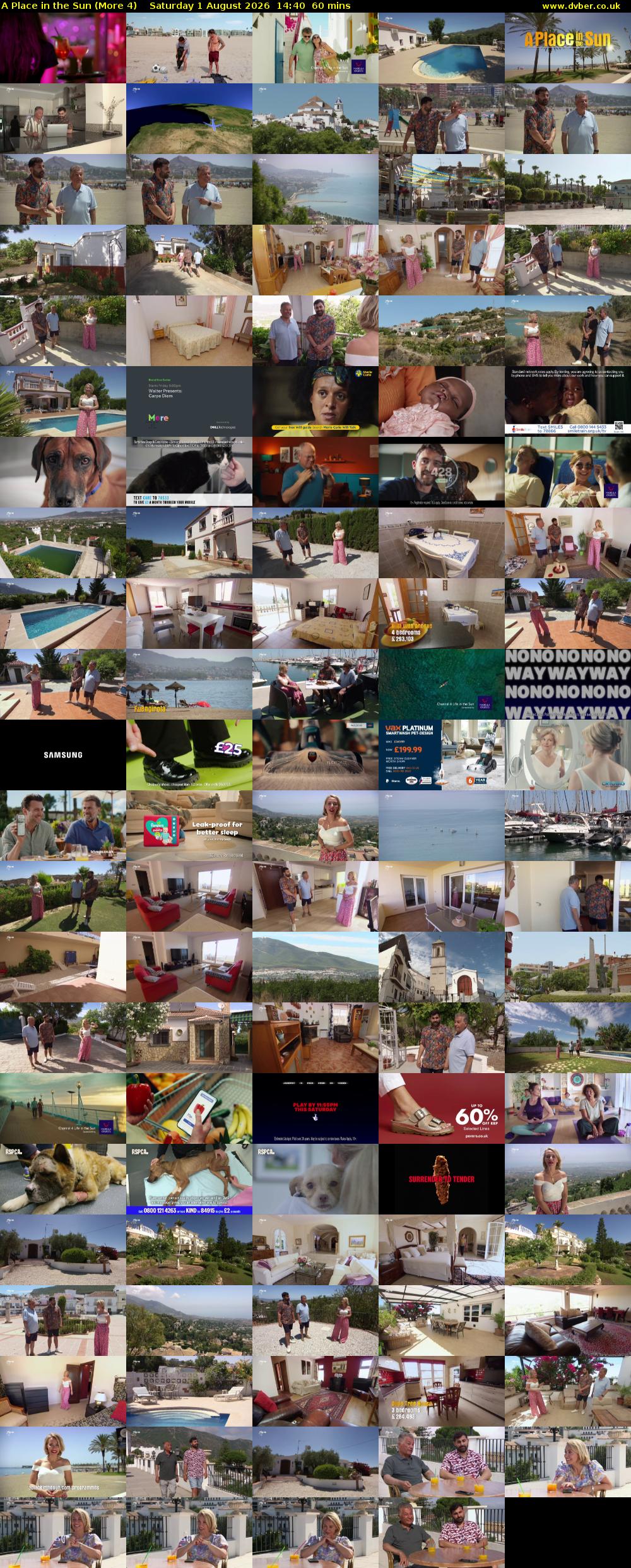 A Place in the Sun (More 4) Saturday 1 August 2026 14:40 - 15:40
