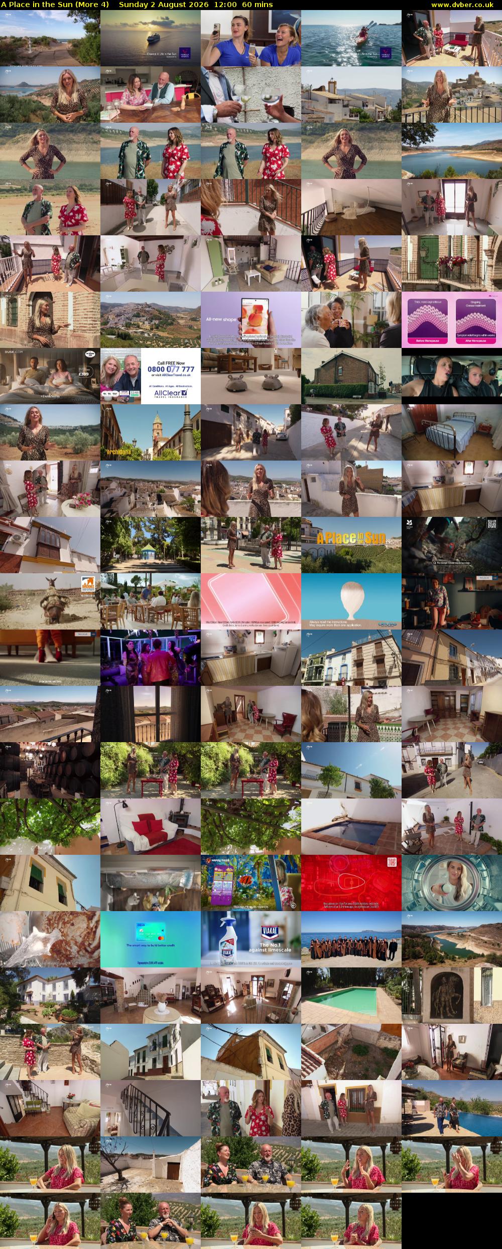 A Place in the Sun (More 4) Sunday 2 August 2026 12:00 - 13:00