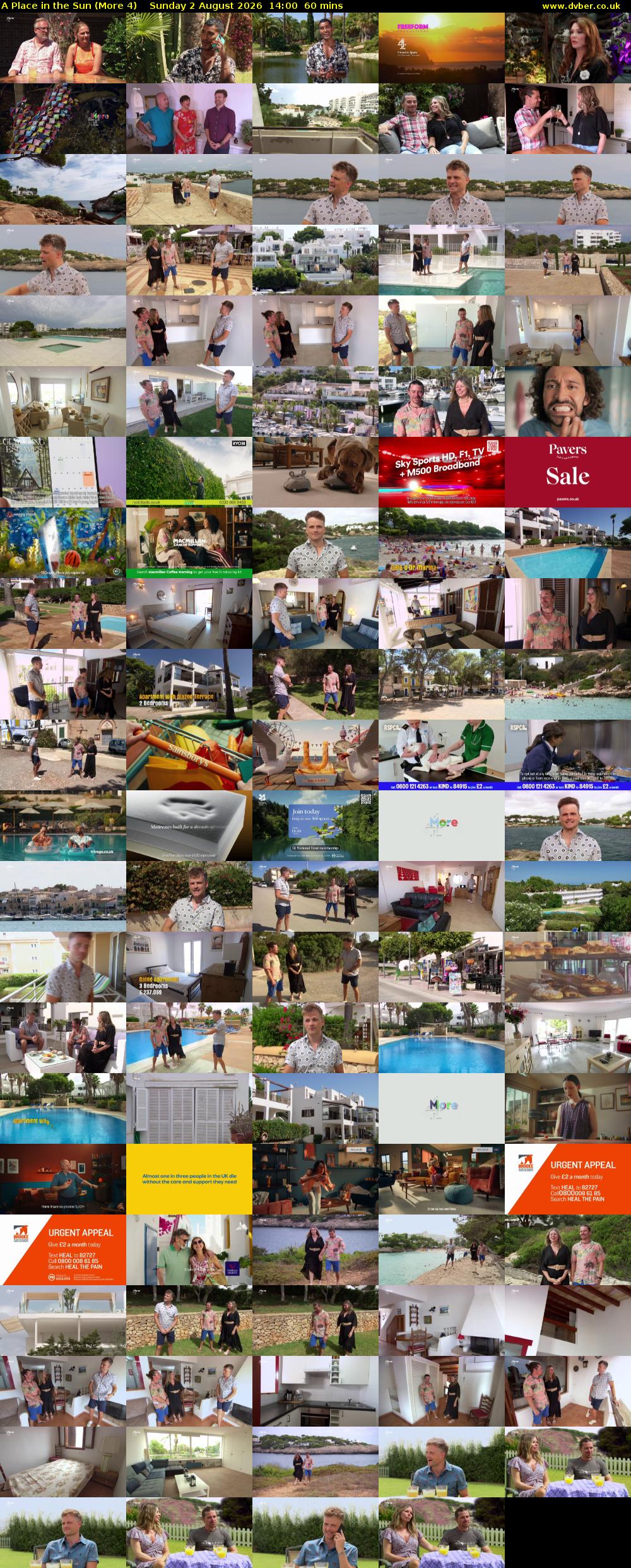 A Place in the Sun (More 4) Sunday 2 August 2026 14:00 - 15:00