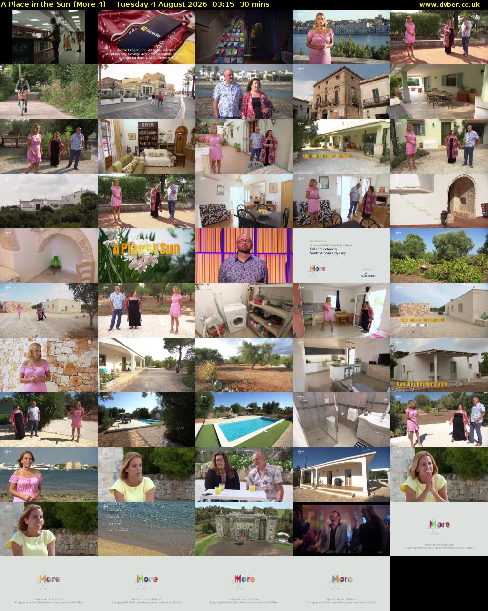 A Place in the Sun (More 4) Tuesday 4 August 2026 03:15 - 03:45