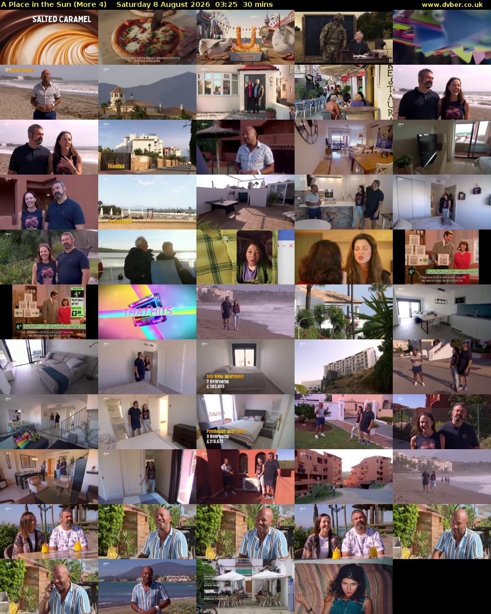 A Place in the Sun (More 4) Saturday 8 August 2026 03:25 - 03:55
