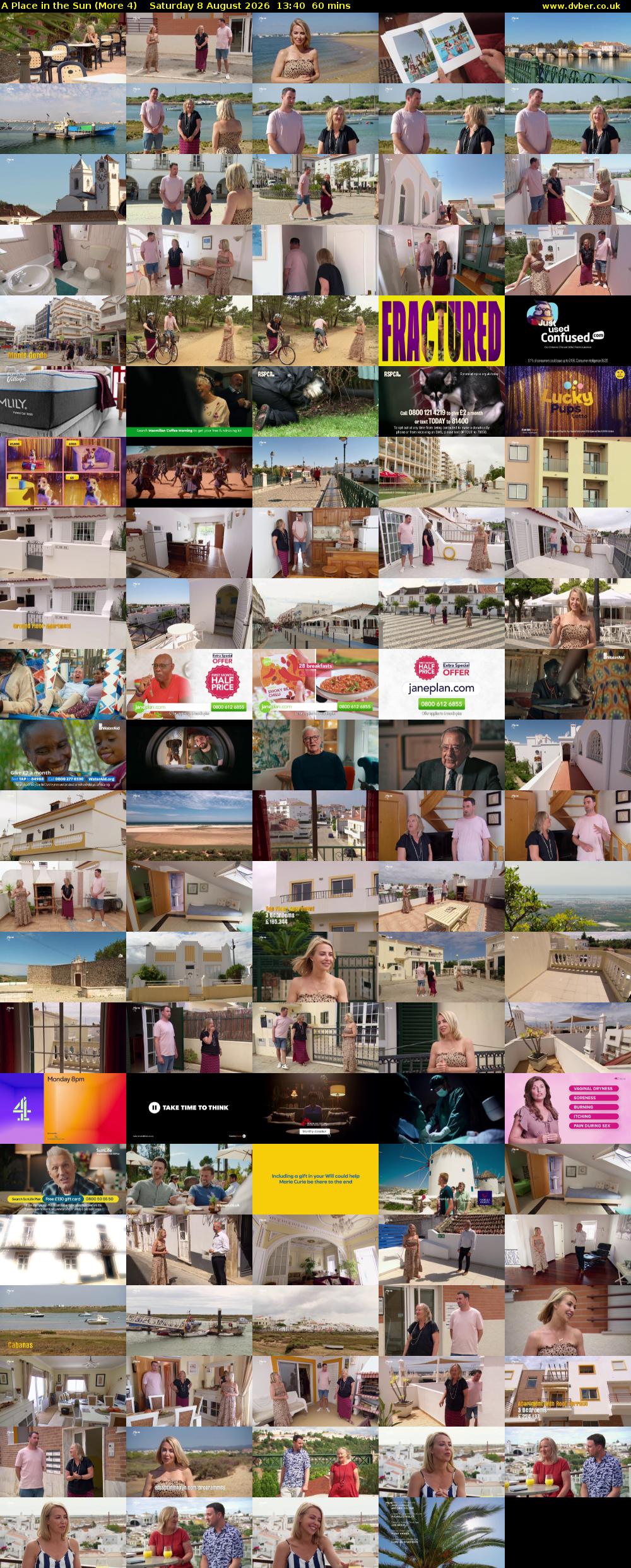 A Place in the Sun (More 4) Saturday 8 August 2026 13:40 - 14:40