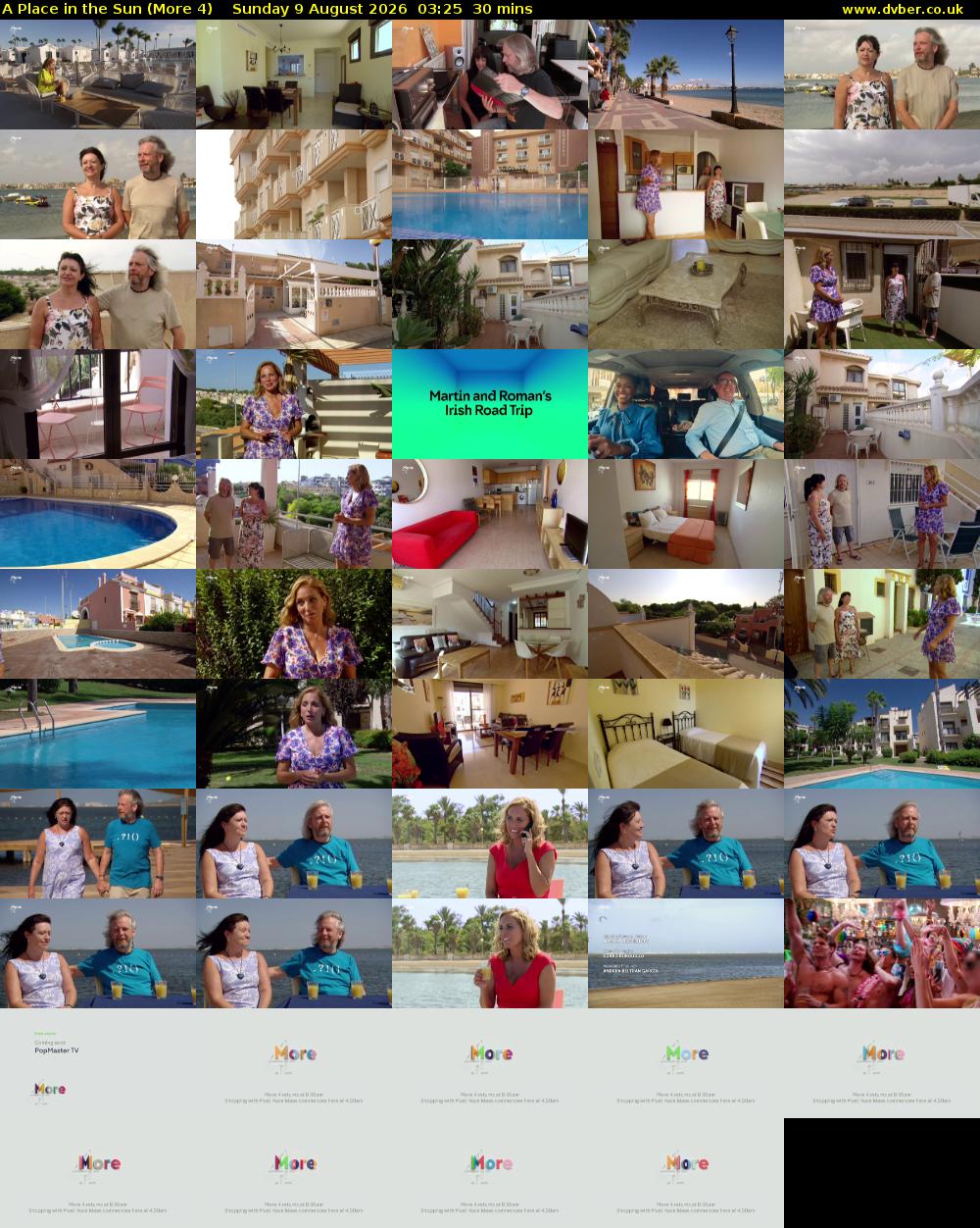 A Place in the Sun (More 4) Sunday 9 August 2026 03:25 - 03:55