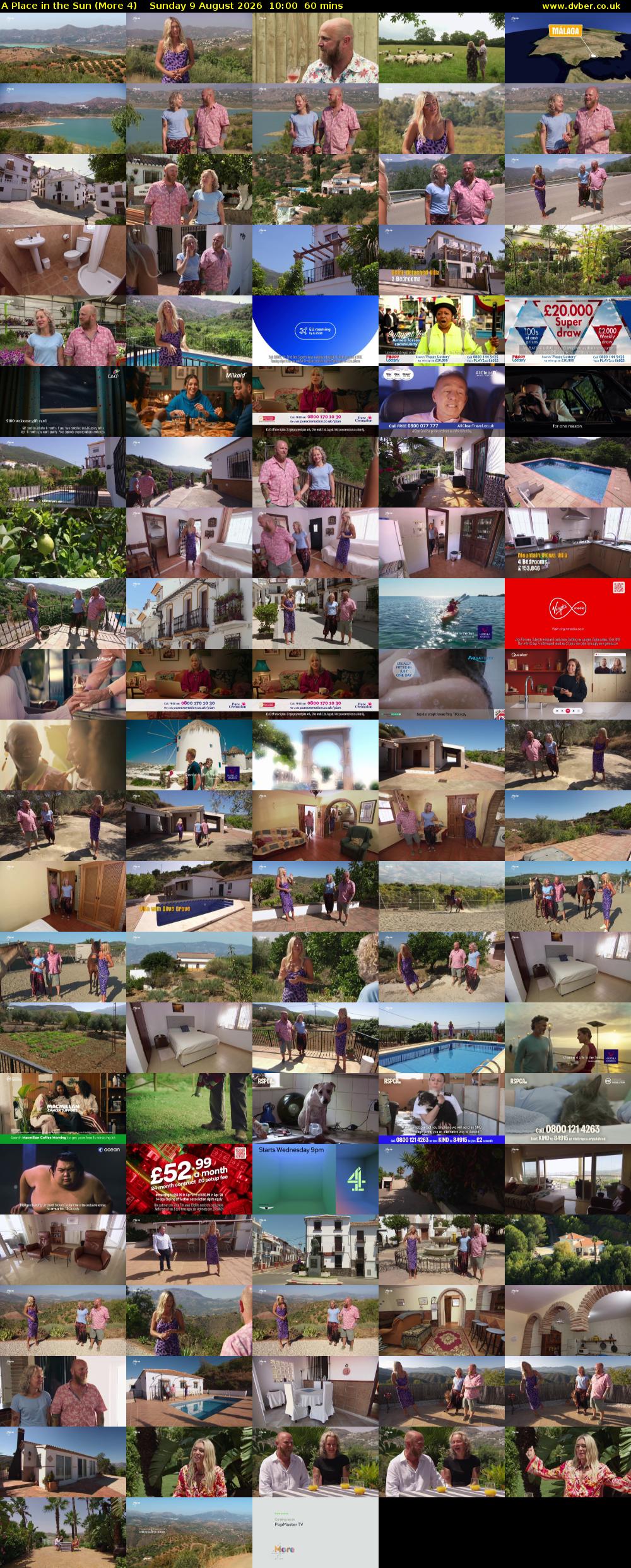 A Place in the Sun (More 4) Sunday 9 August 2026 10:00 - 11:00
