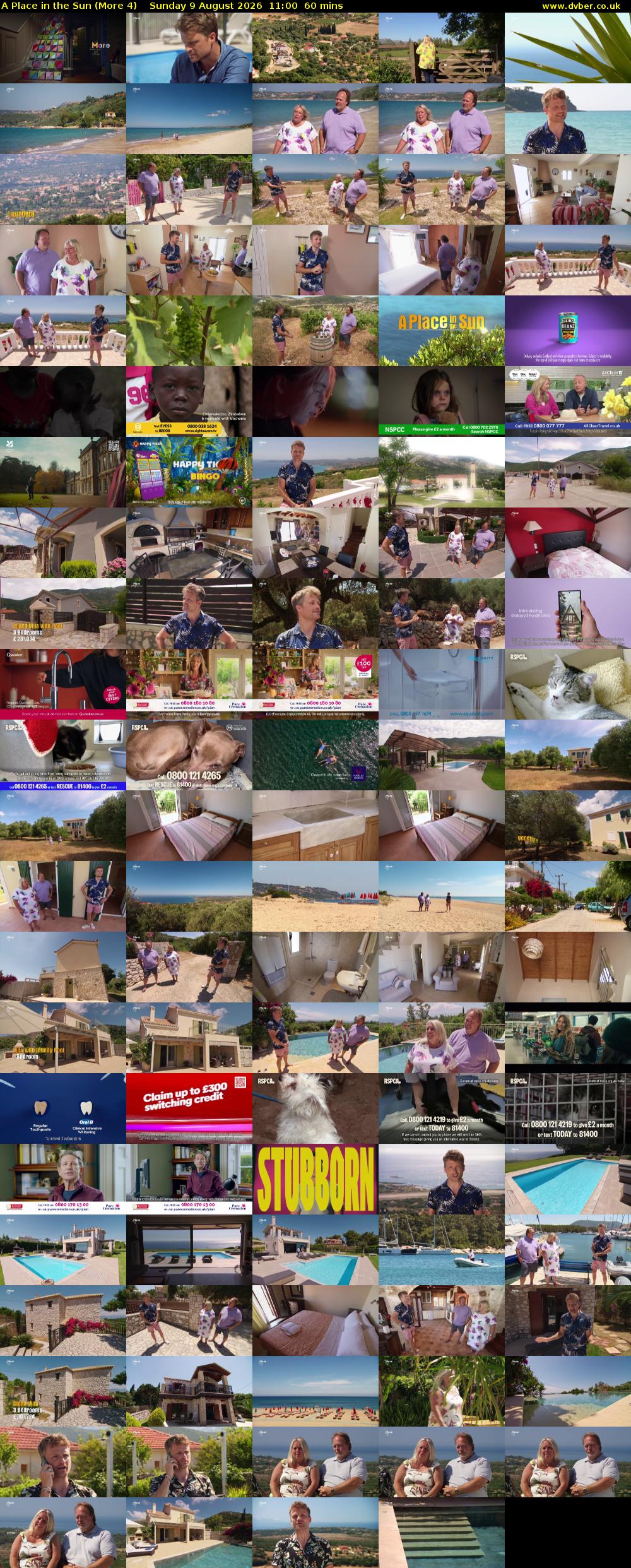 A Place in the Sun (More 4) Sunday 9 August 2026 11:00 - 12:00