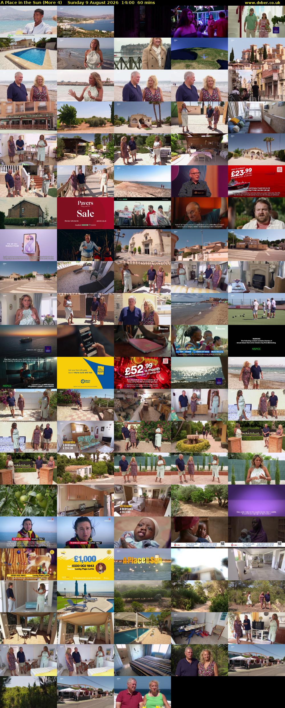 A Place in the Sun (More 4) Sunday 9 August 2026 14:00 - 15:00