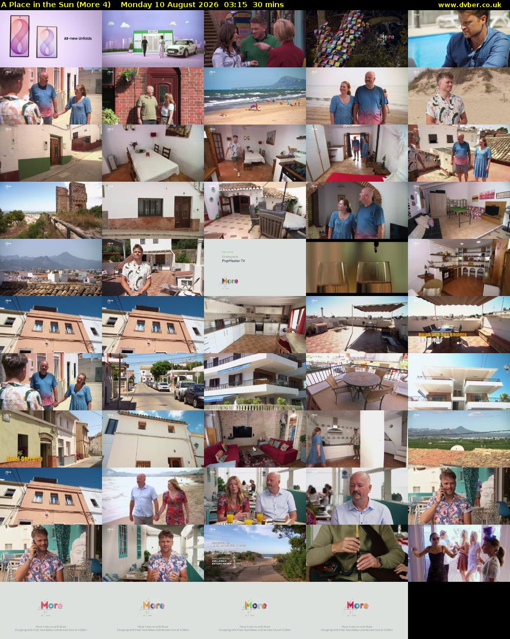 A Place in the Sun (More 4) Monday 10 August 2026 03:15 - 03:45