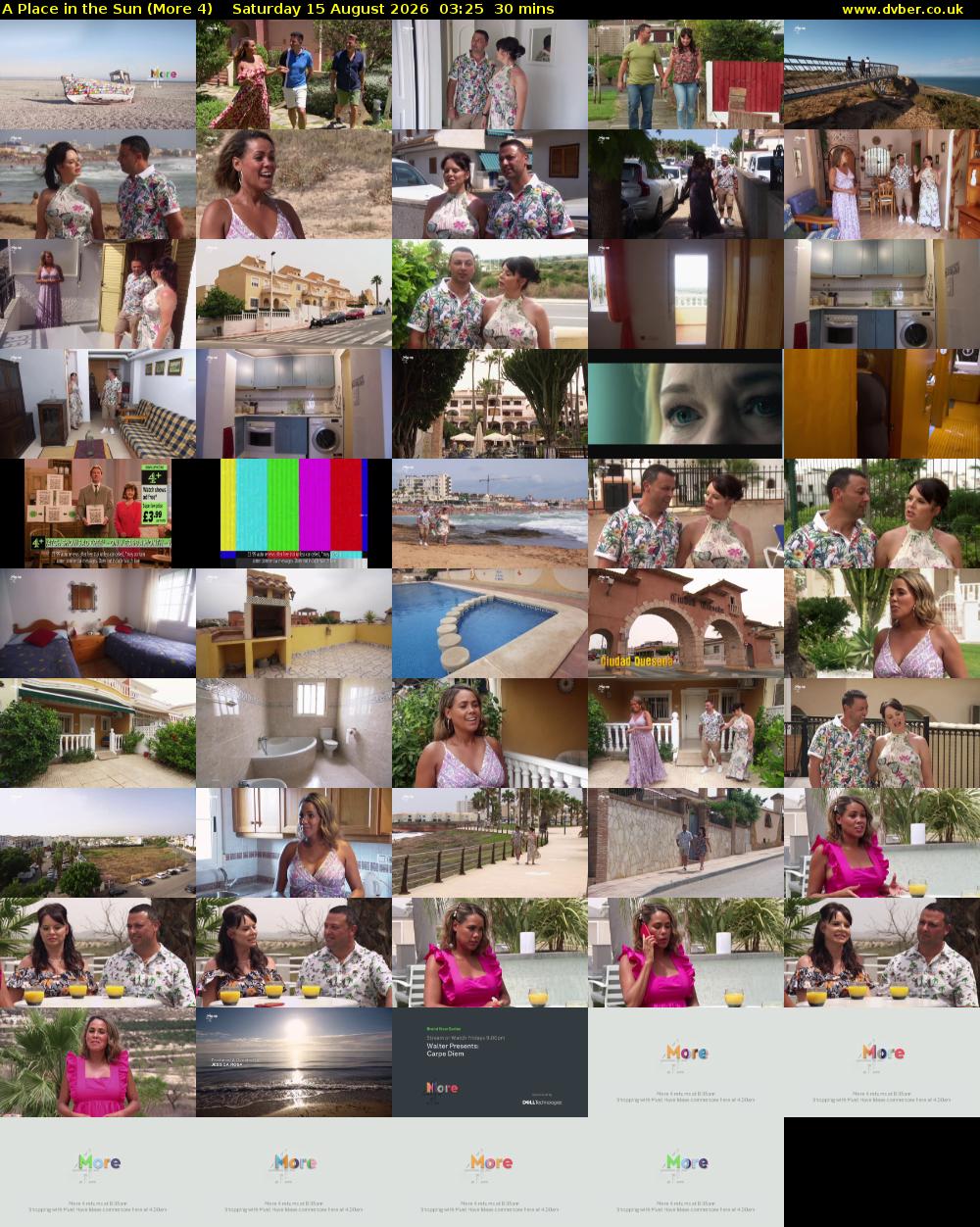 A Place in the Sun (More 4) Saturday 15 August 2026 03:25 - 03:55