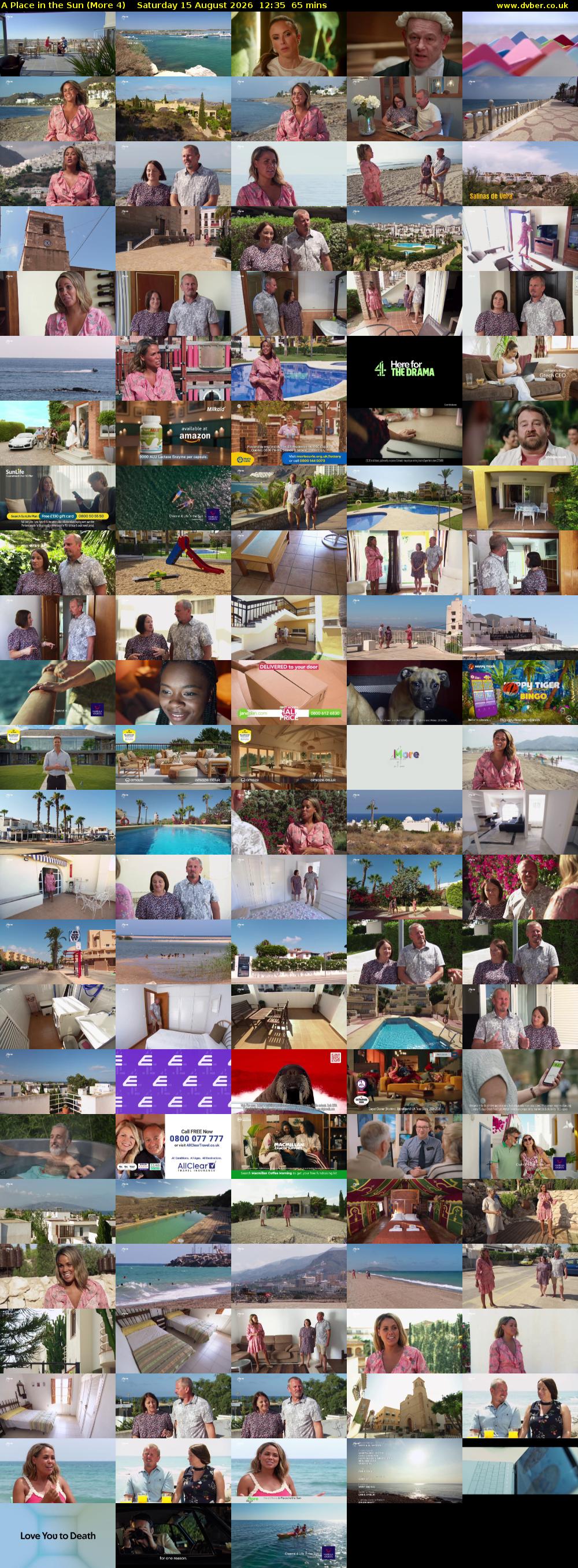 A Place in the Sun (More 4) Saturday 15 August 2026 12:35 - 13:40