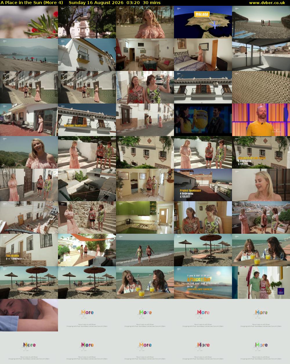 A Place in the Sun (More 4) Sunday 16 August 2026 03:20 - 03:50
