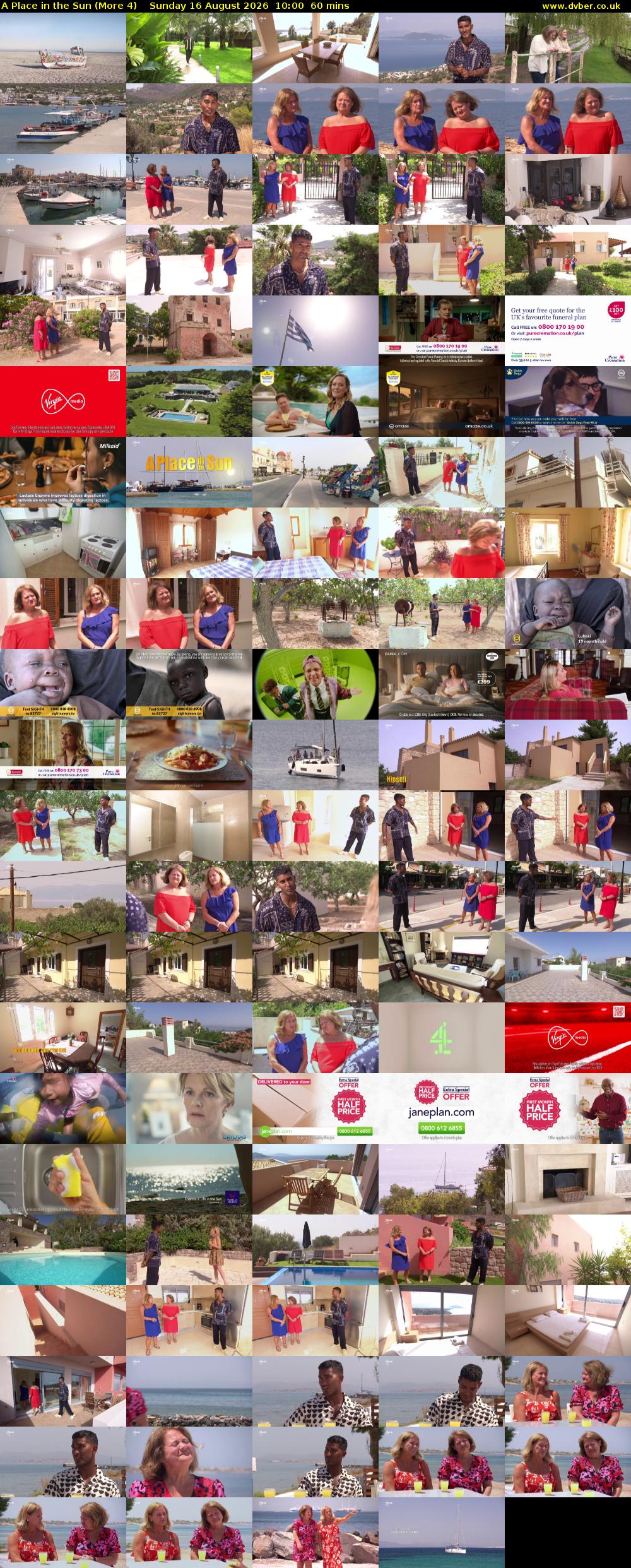 A Place in the Sun (More 4) Sunday 16 August 2026 10:00 - 11:00