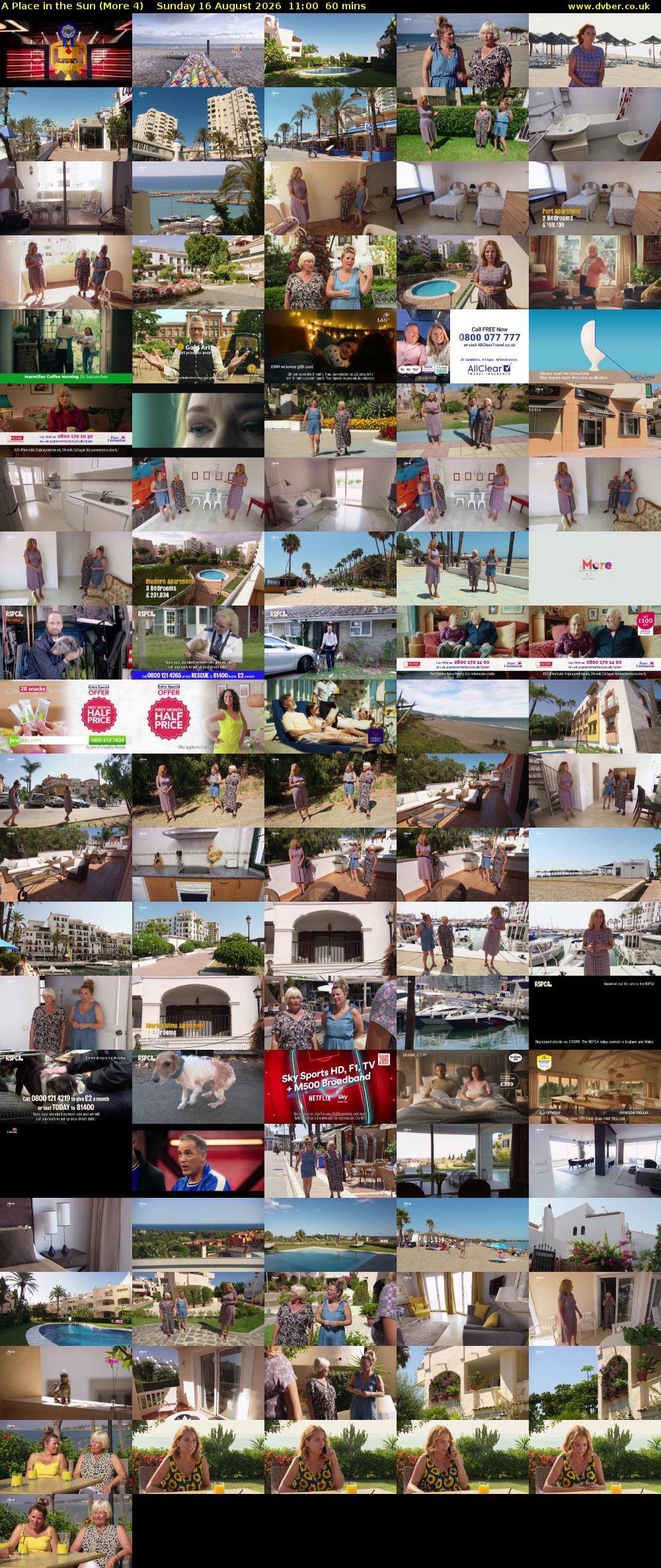A Place in the Sun (More 4) Sunday 16 August 2026 11:00 - 12:00