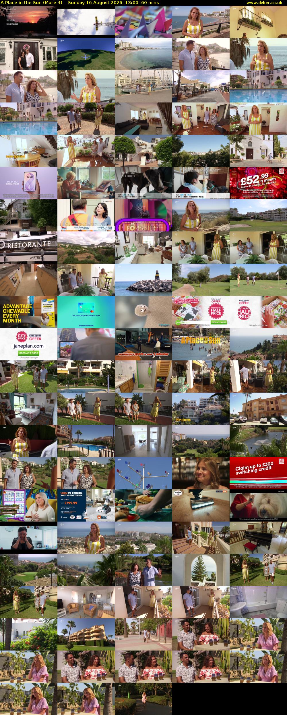 A Place in the Sun (More 4) Sunday 16 August 2026 13:00 - 14:00