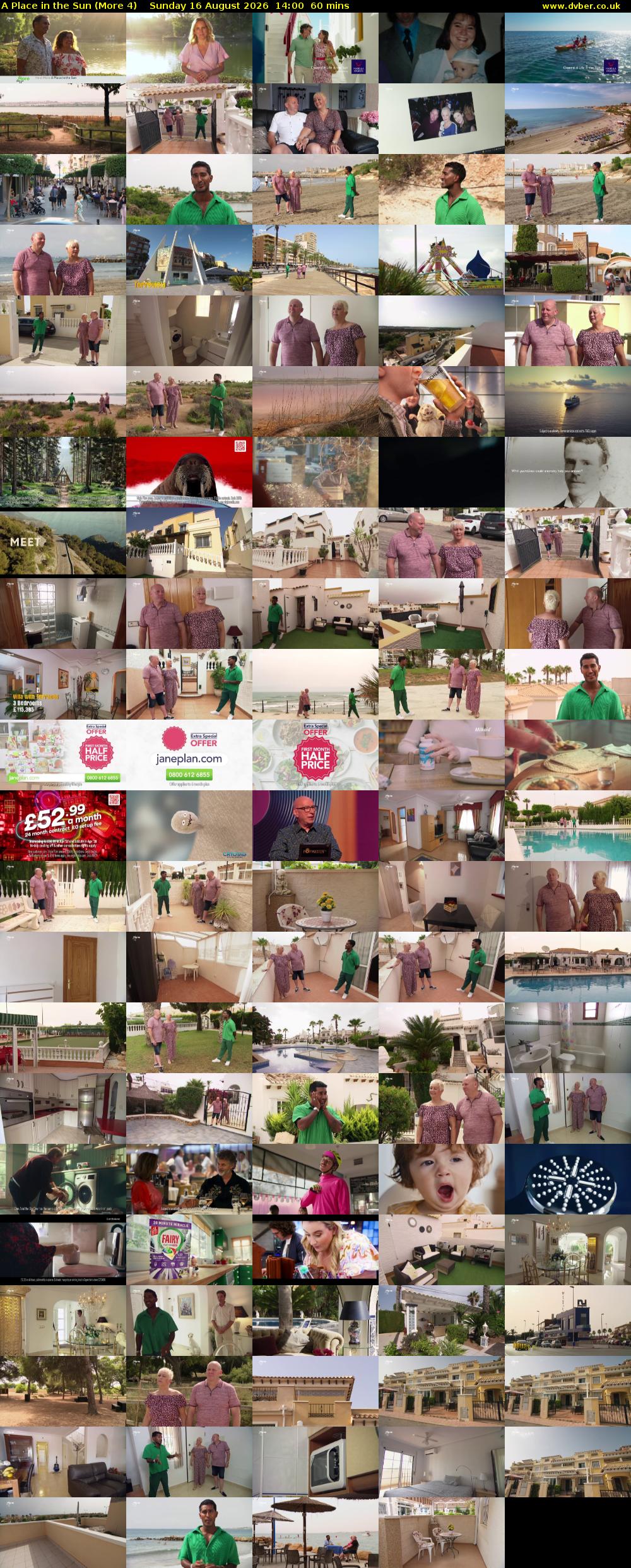 A Place in the Sun (More 4) Sunday 16 August 2026 14:00 - 15:00