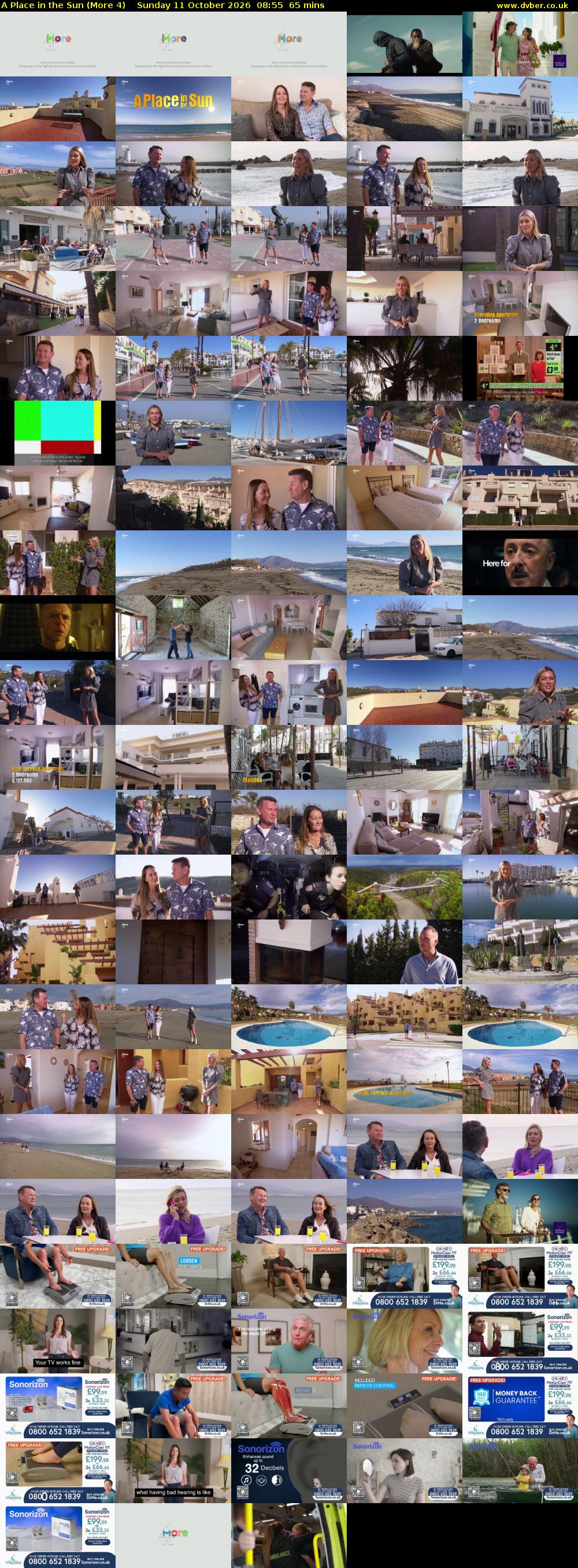 A Place in the Sun (More 4) Sunday 11 October 2026 08:55 - 10:00